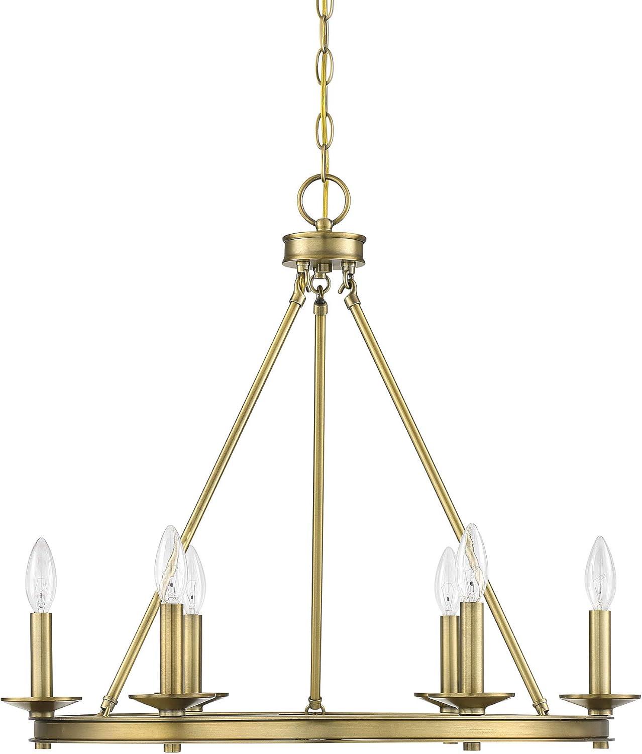 Savoy House Middleton 6 - Light Chandelier in  Warm Brass