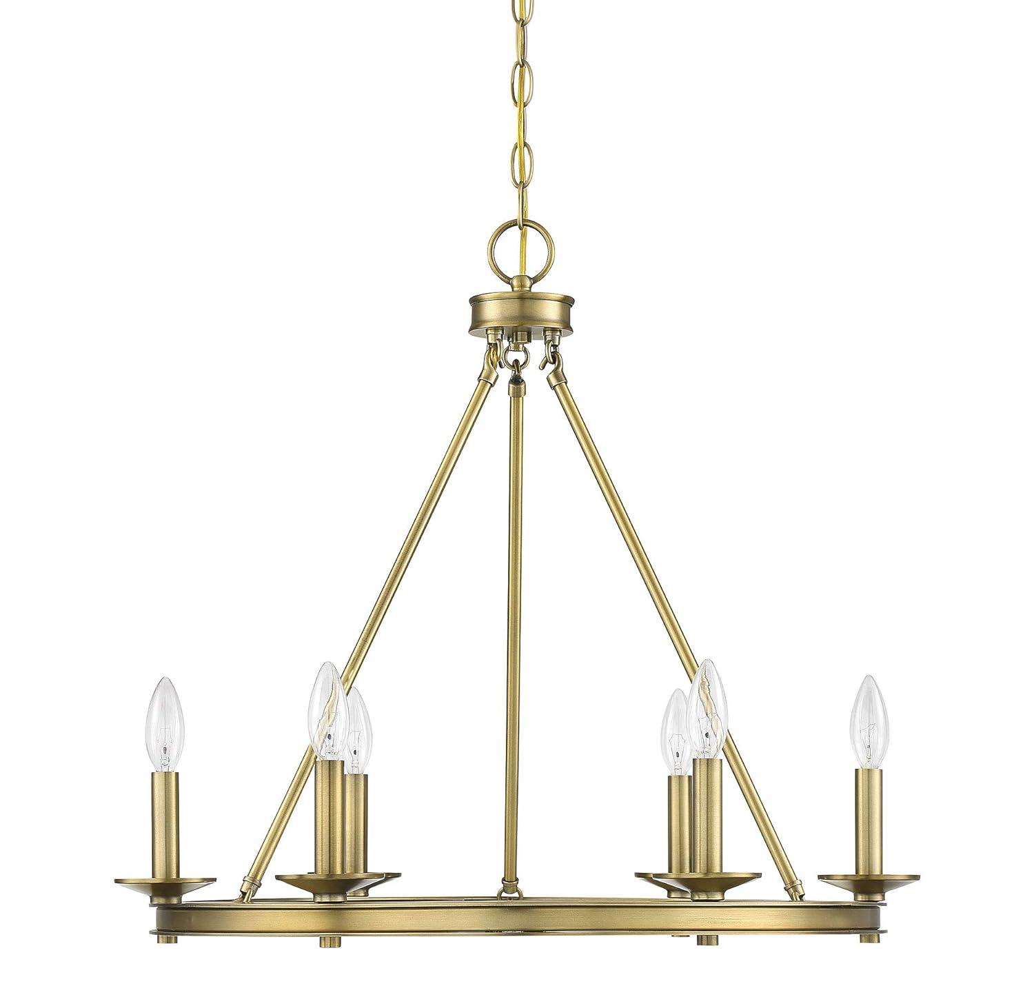 Savoy House Middleton 6 - Light Chandelier in  Warm Brass
