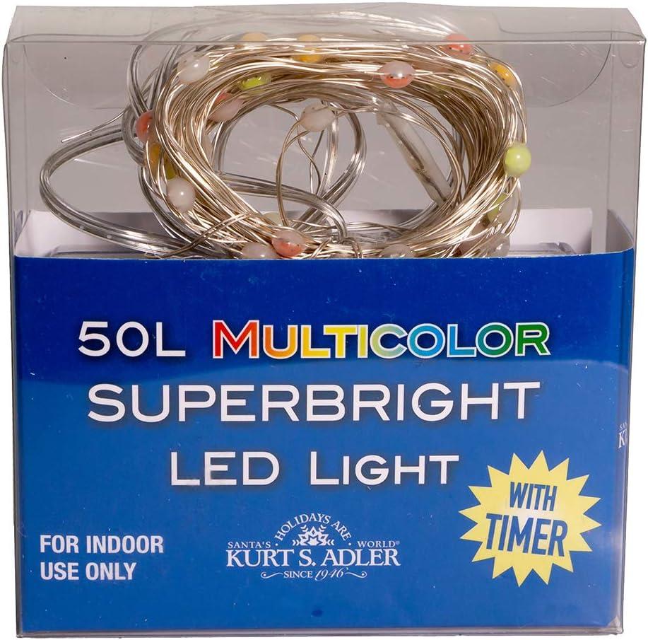 Kurt S. Adler 50-Light Battery-Operated Multi-Color Superbright LED Light Set