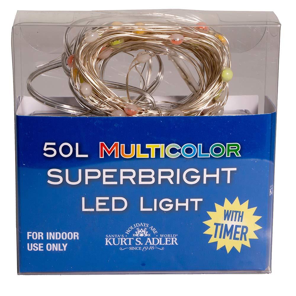 Kurt S. Adler 50-Light Battery-Operated Multi-Color Superbright LED Light Set
