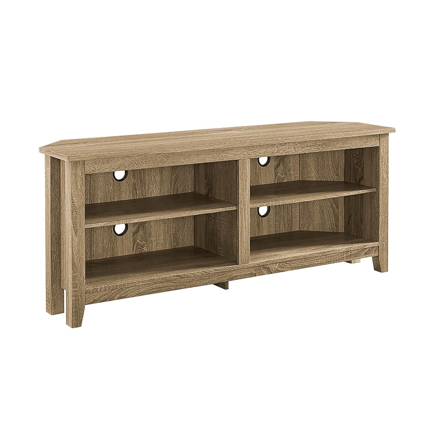 Woven Paths Transitional Corner TV Stand for TVs up to 65", Driftwood