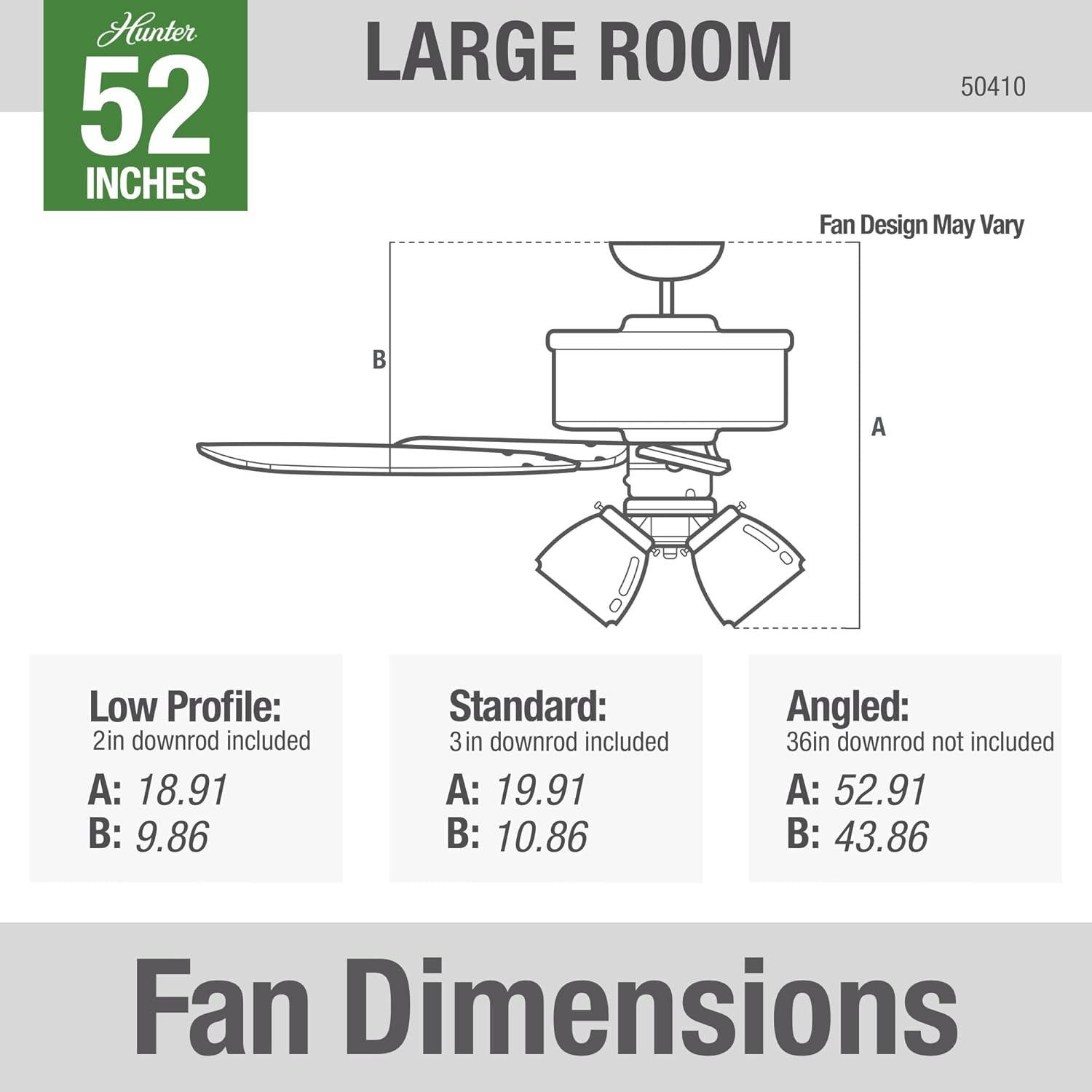 Hunter Fan 52" Starklake 5 - Blade Outdoor Standard Ceiling Fan with Pull Chain and Light Kit Included