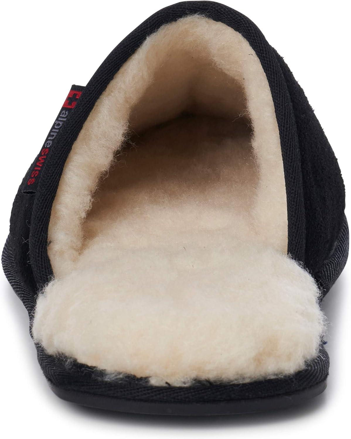 Alpine Swiss Mens Suede Memory Foam Scuff Slippers Comfort Slip On House Shoes