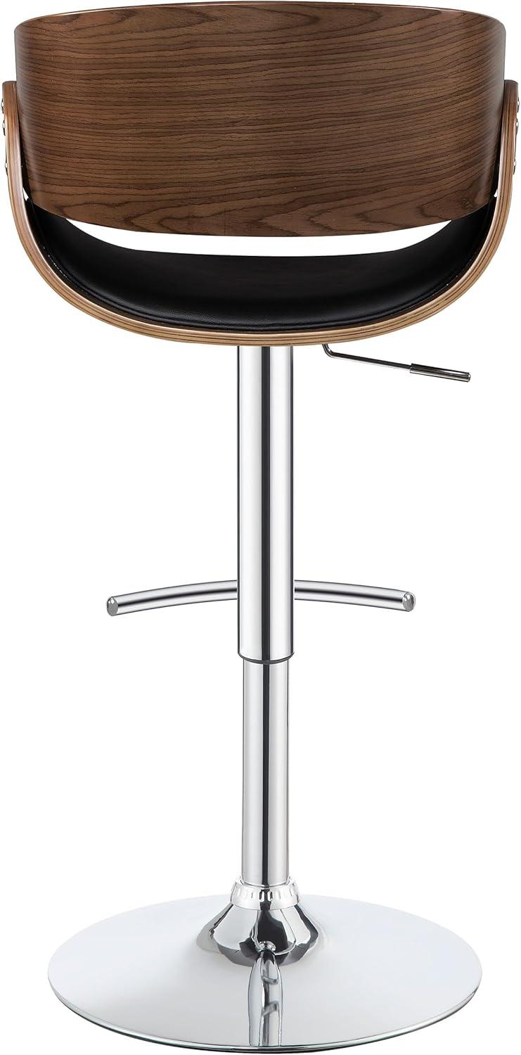 Dana Adjustable Bar Stool Black and Chrome