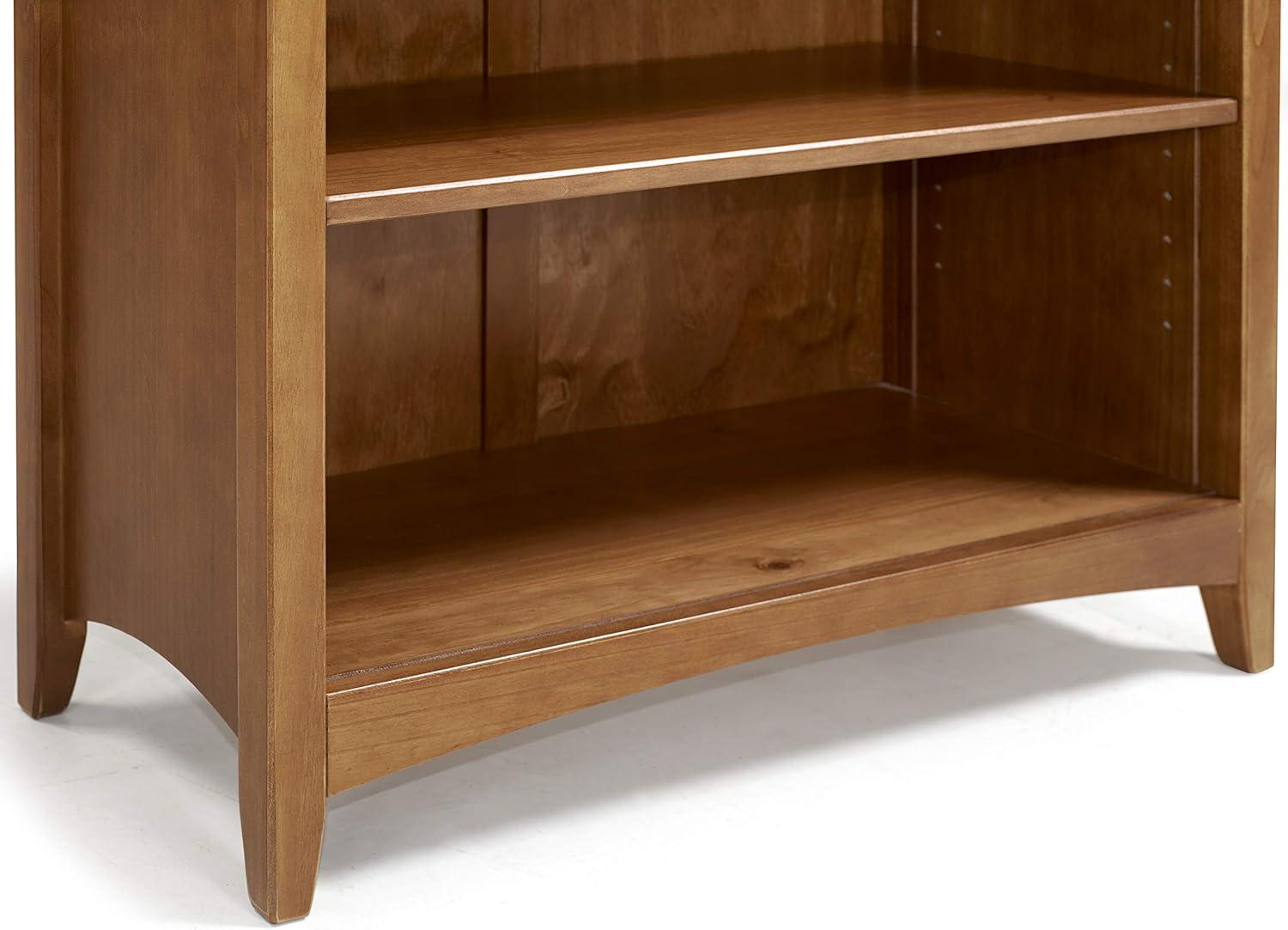 Camaflexi 48” Shaker Style 4-Shelf Wooden Bookcase Closed Back Storage Shelf, Brown