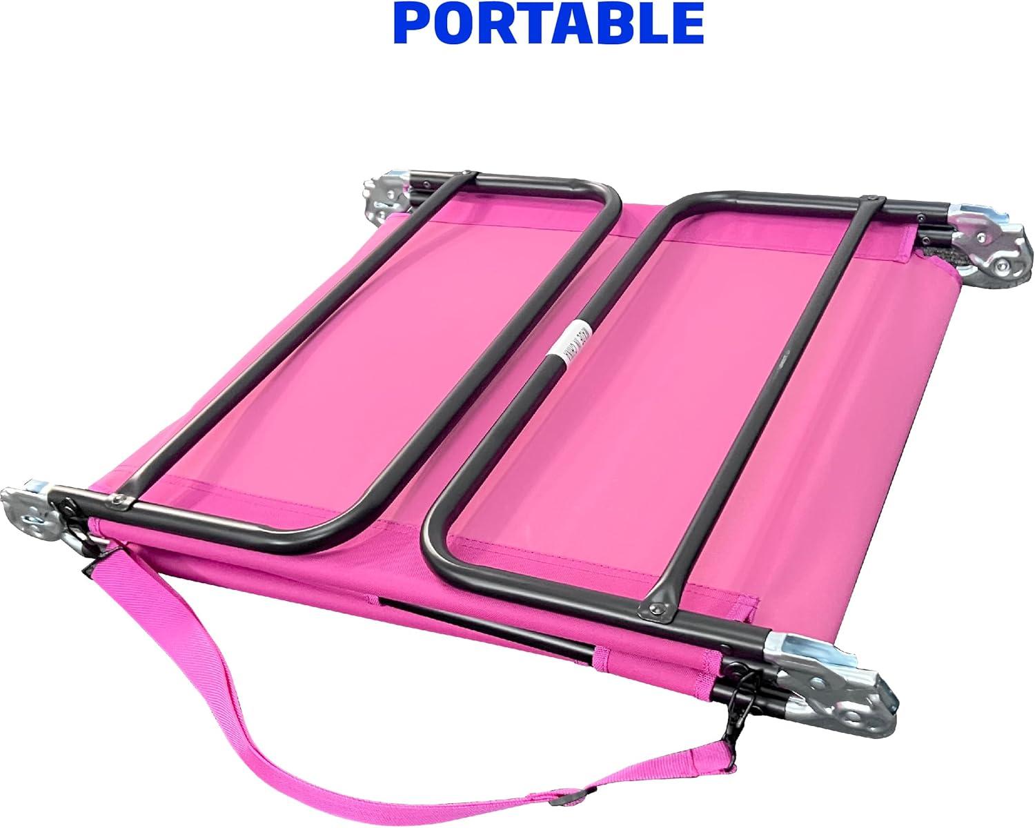 EasyGo Products Adjustable Pool Chair Outdoor Chaise Lounges Set of Black