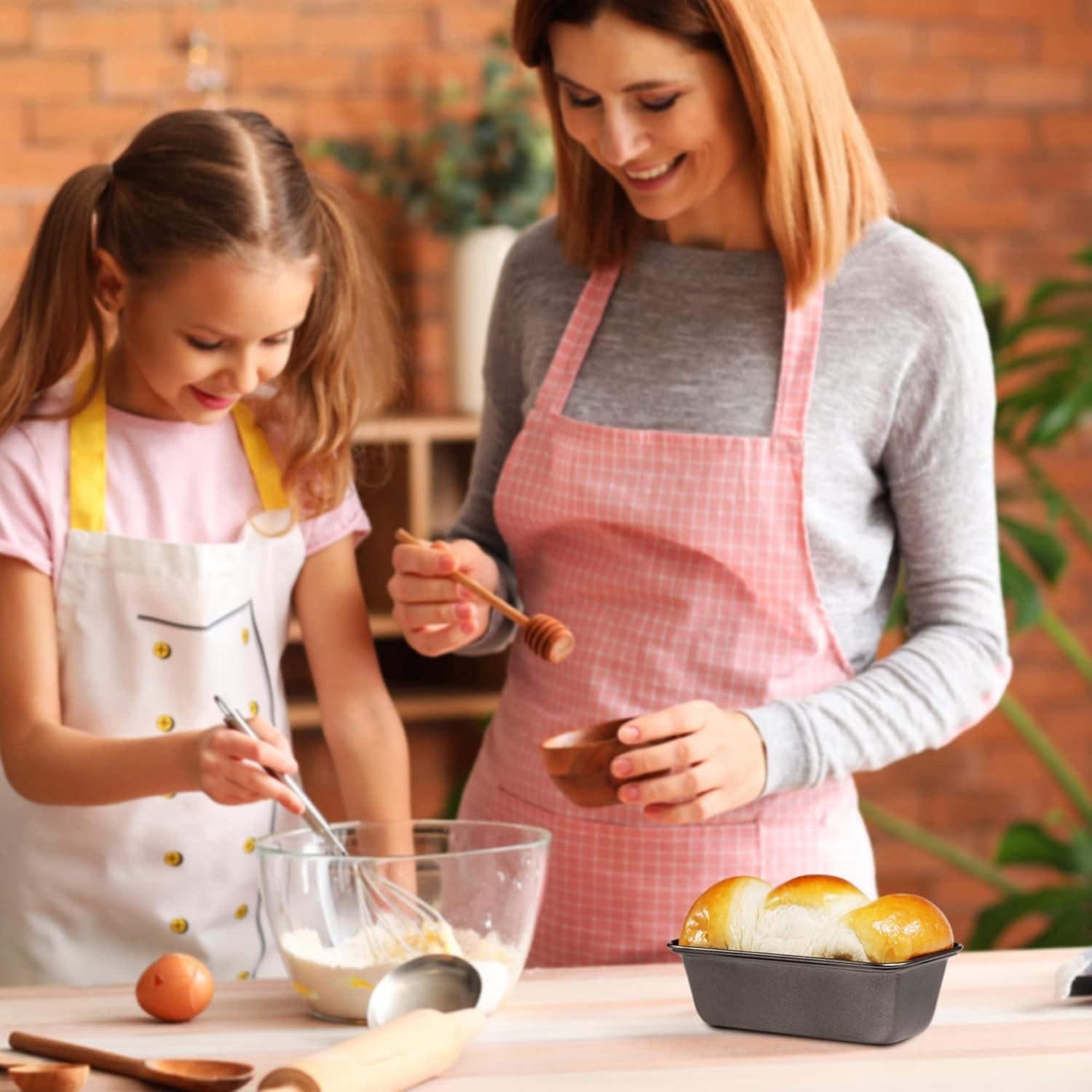 6 Pcs Toast Mold Baking Molds Non-stick Molds Silicone Baking Bread Pan Cake Stencils Aluminum Loaf Pans Baking Tool