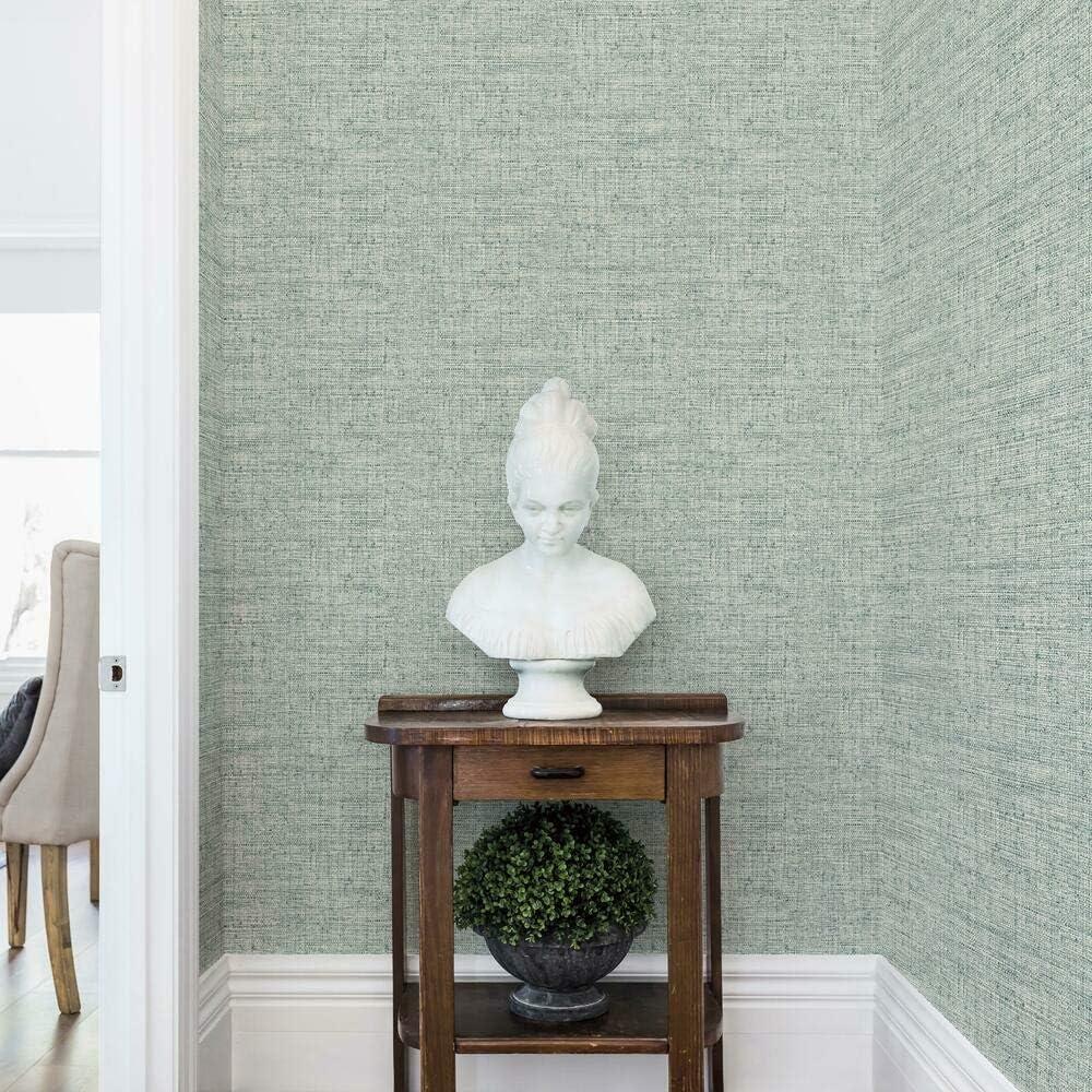 Papyrus Weave Peel + Stick Wallpaper - Blue