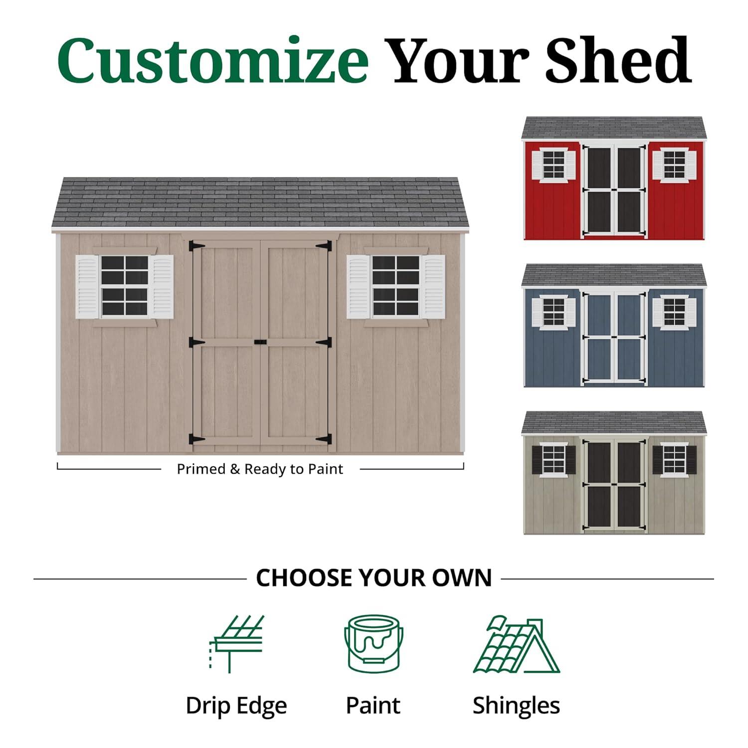 Little Cottage Co. Value Workshop Outdoor Wood Storage Shed