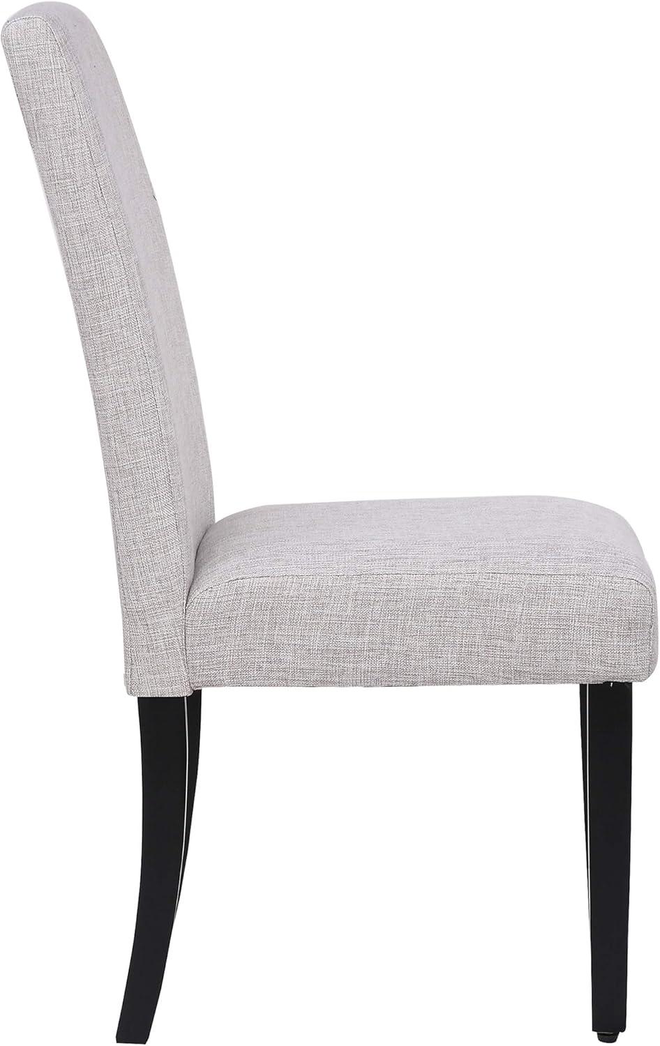 WestinTrends  Upholstered Linen Fabric Dining Chair (Set of 2)