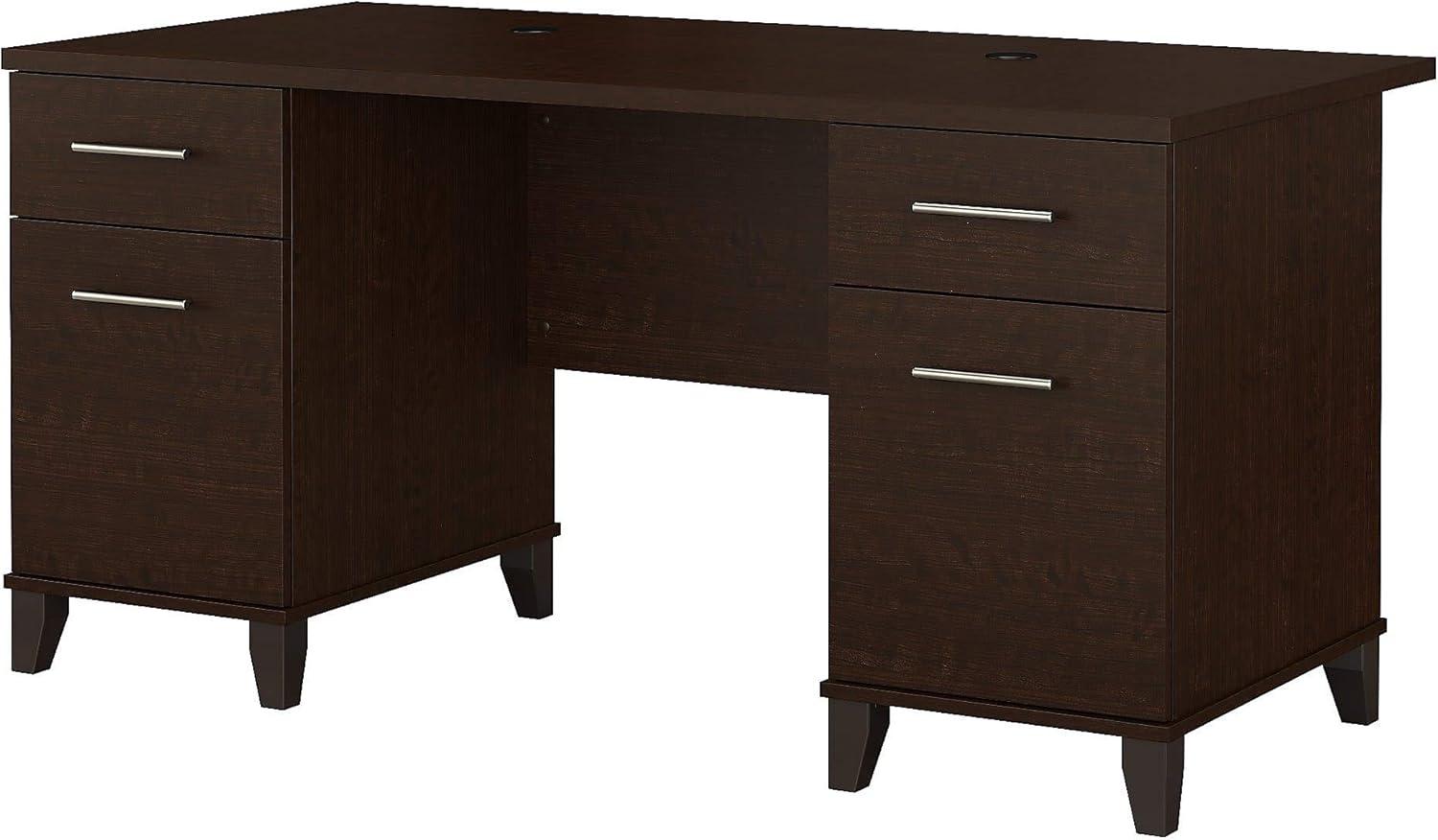 Bush Furniture Somerset 60W Office Desk in Mocha Cherry