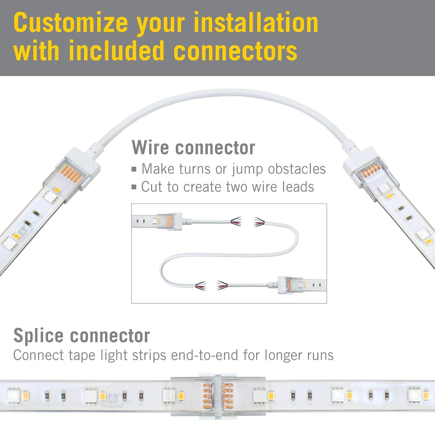 RibbonFlex Pro, 24V, RGB+W, 30+30LEDs/M, IP67, 5M Under Cabinet Tape Light