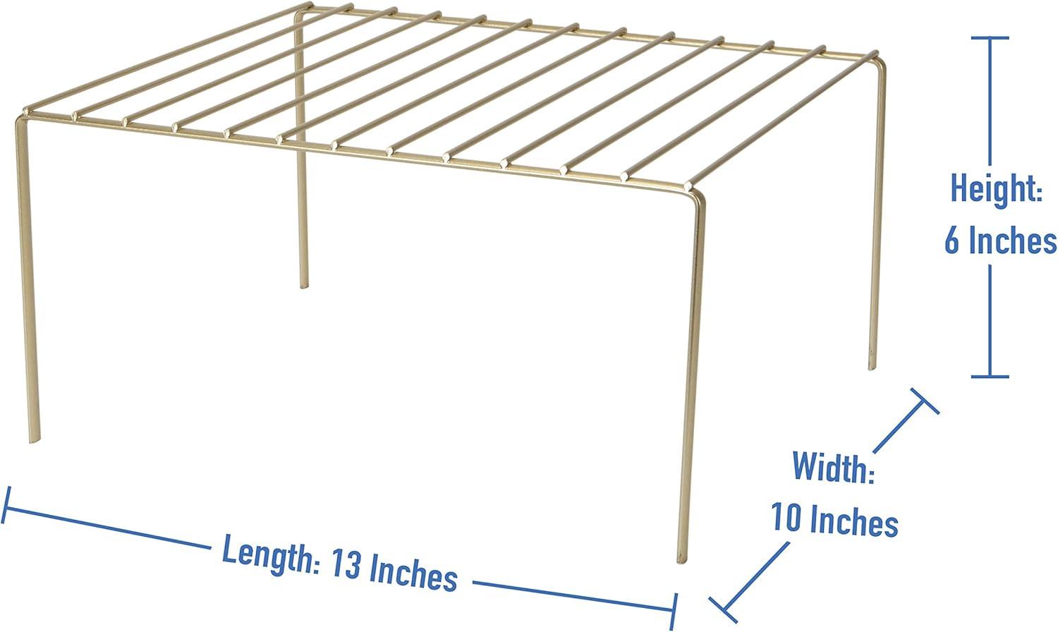 Medium Satin Gold Steel Kitchen Helper Shelf