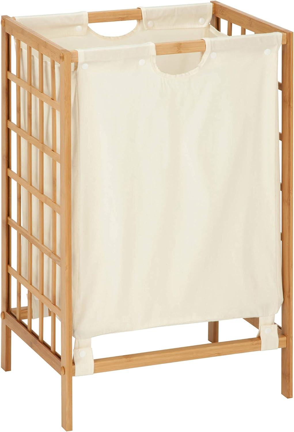 Honey-Can-Do Bamboo Grid Frame Hamper