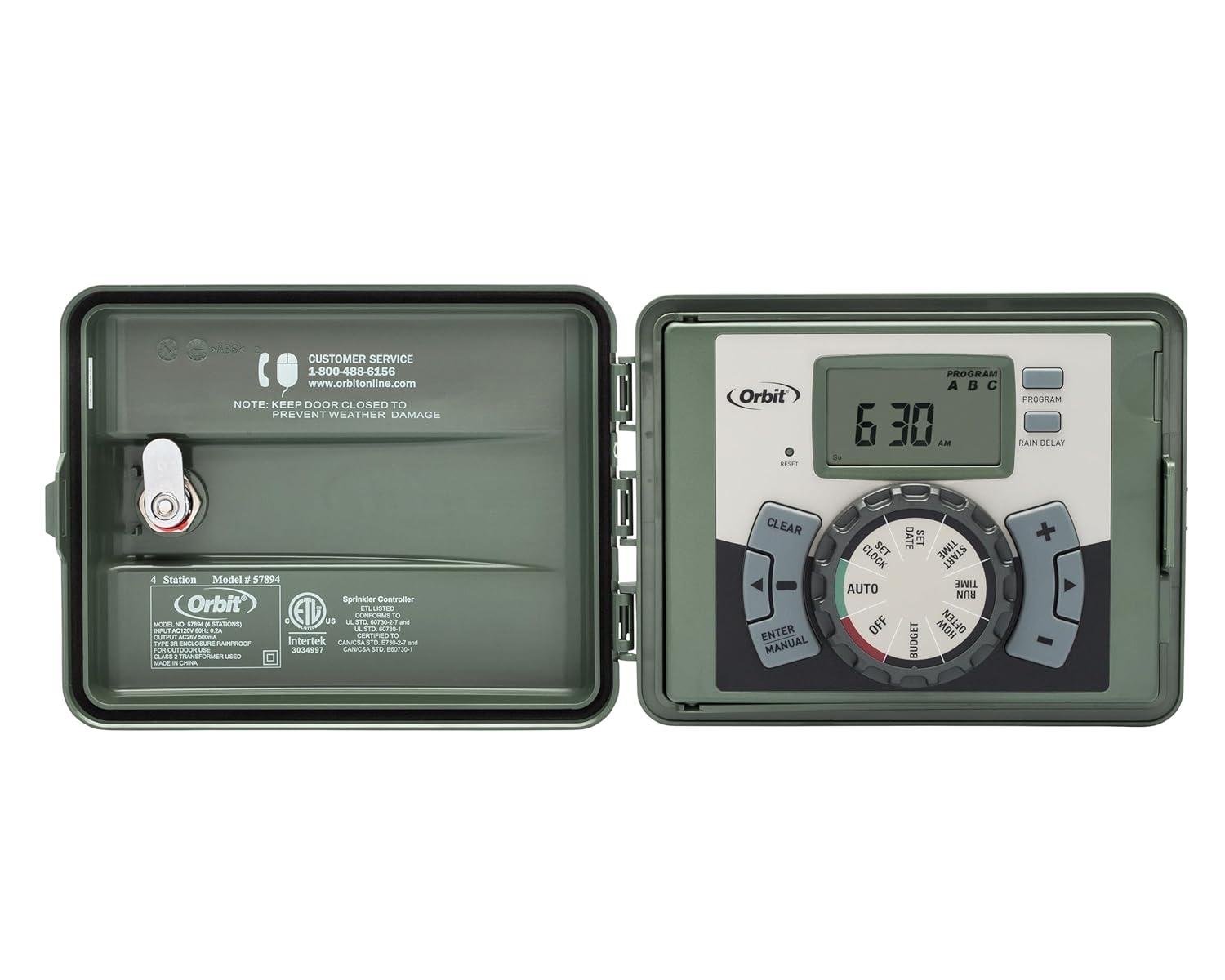 Orbit 4-Station Indoor/Outdoor Controller Grn (WT15)