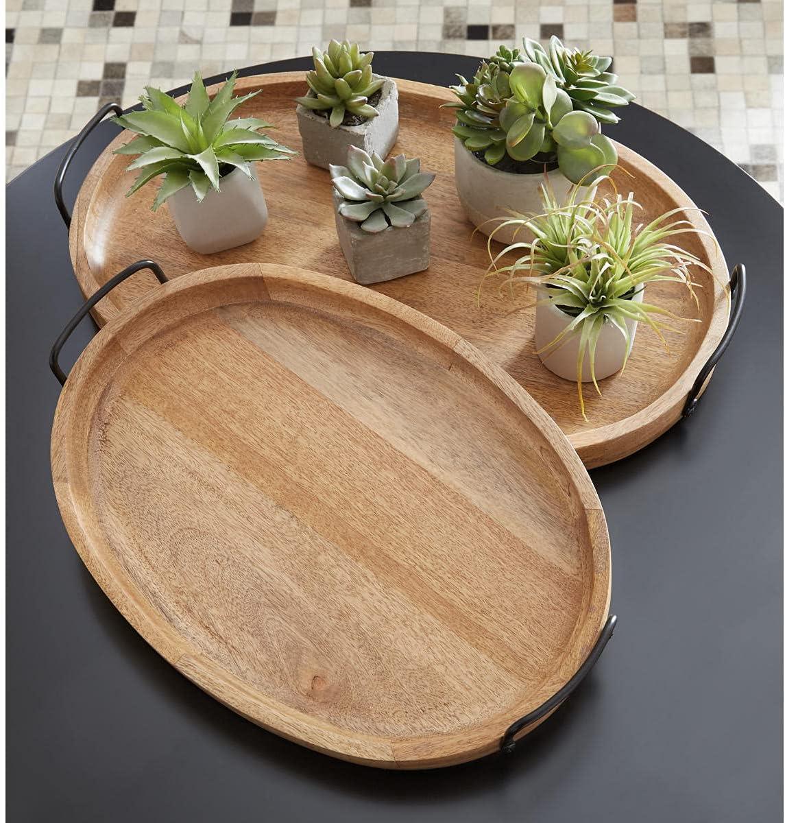 Signature Design by Ashley Casual Jocelyne Tray (Set of 2)  Brown/Black