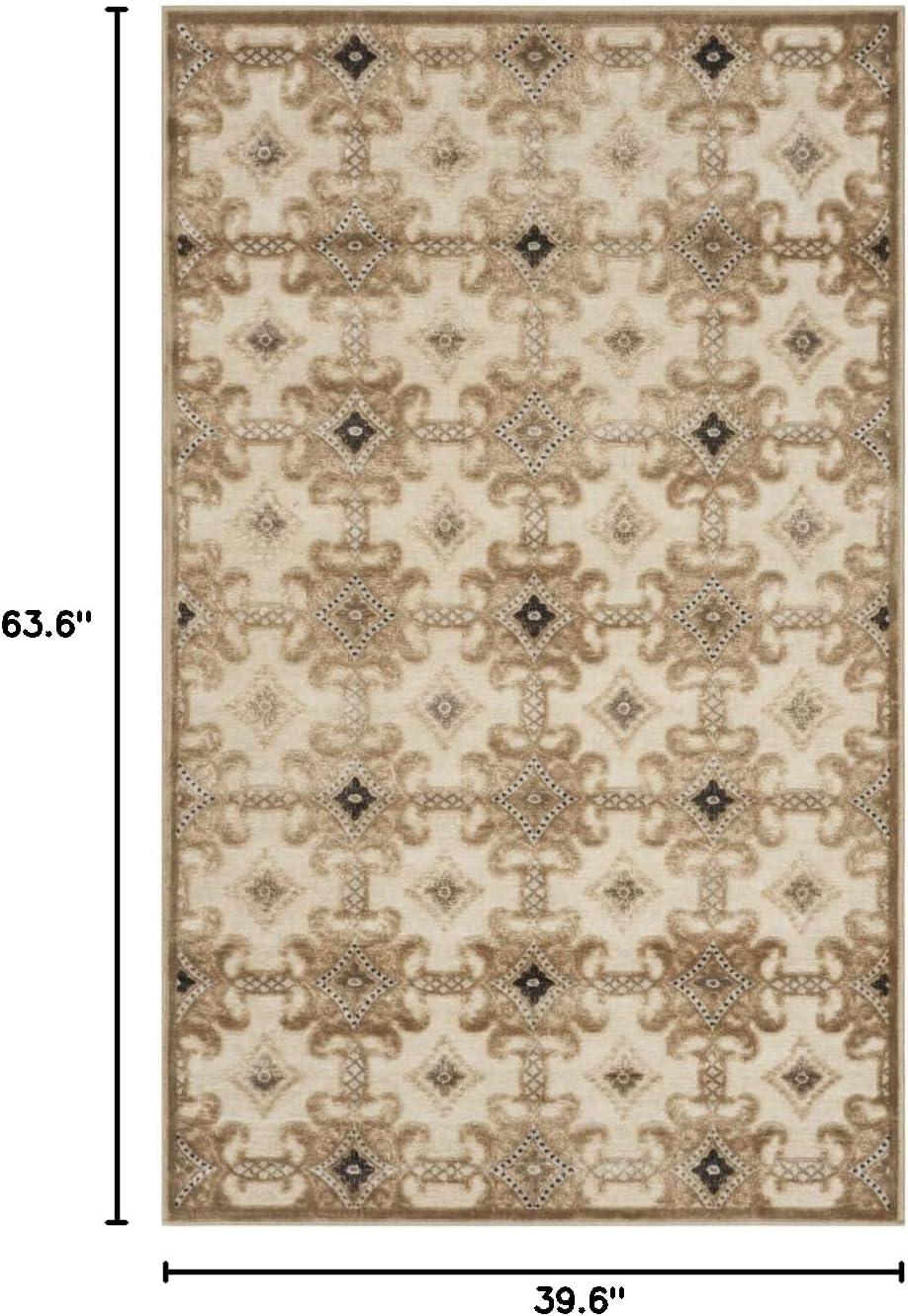Martha Stewart Collection - MSR7430 - Indoor Power Loomed Accent Rugs - Caramel/Cream - 3'3"x5'3"