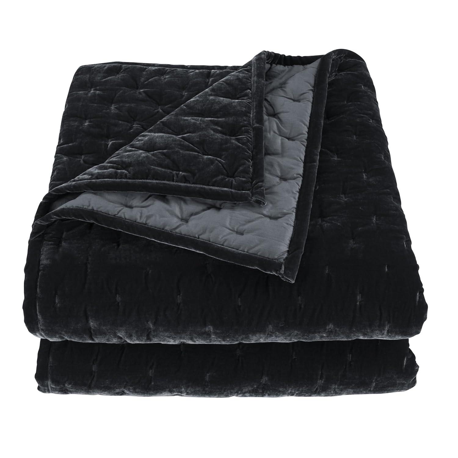 Stella Faux Silk Velvet Classic Chic Modern Rustic Romantic Western 1 Piece Quilt
