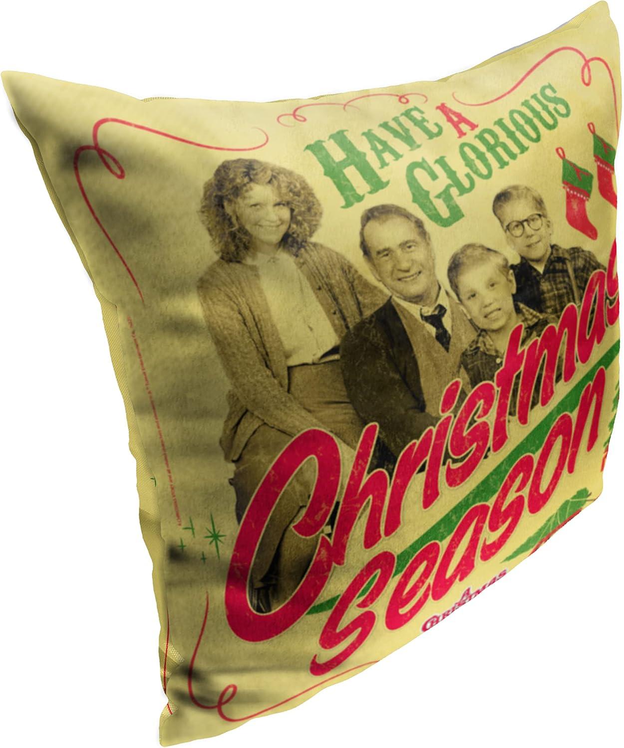 Warner Bros. A Christmas Story Glorious Christmas Season Throw Pillow 18x18 Inches