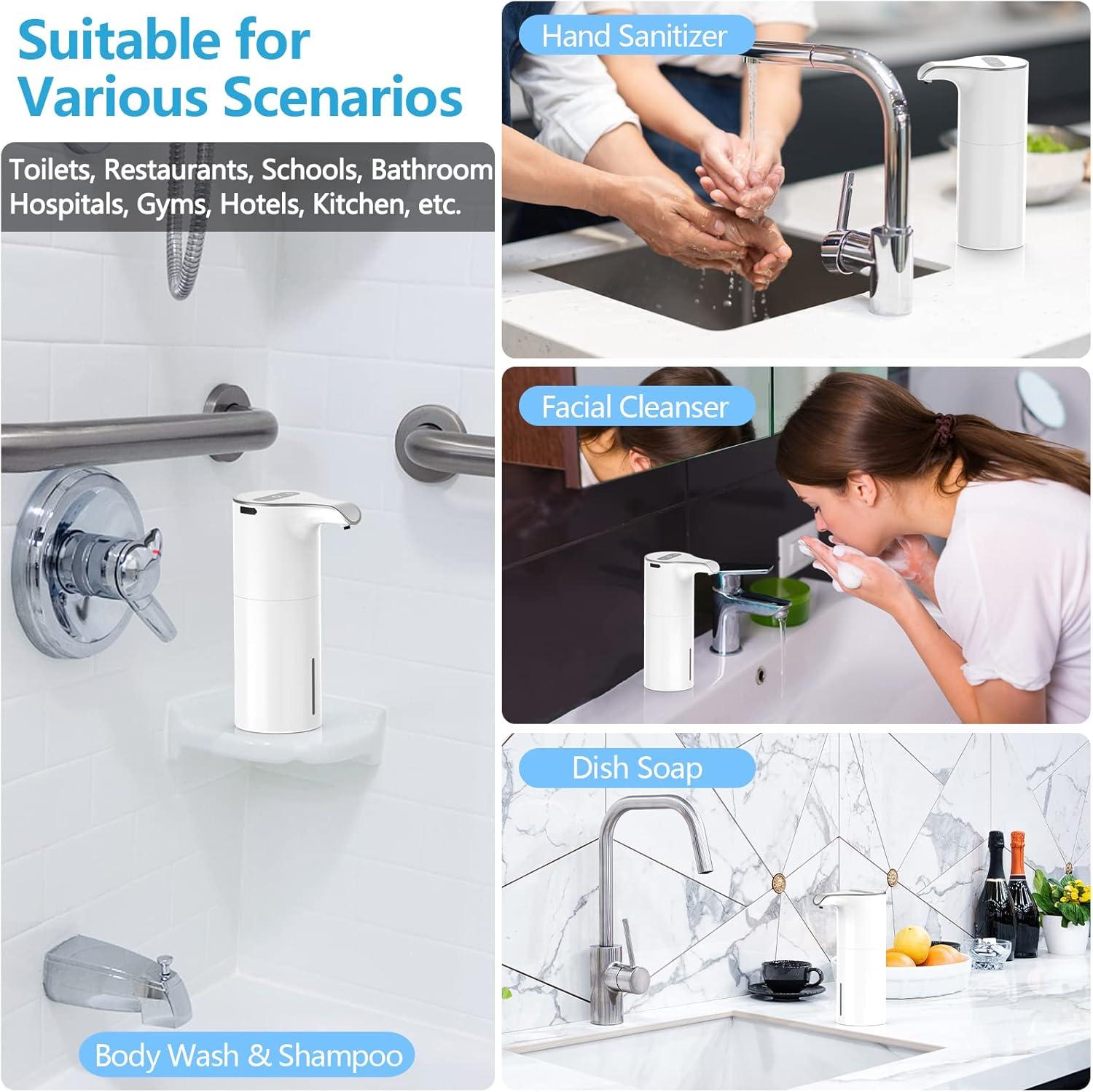 White Automatic Touchless Liquid Soap Dispenser with Motion Sensor