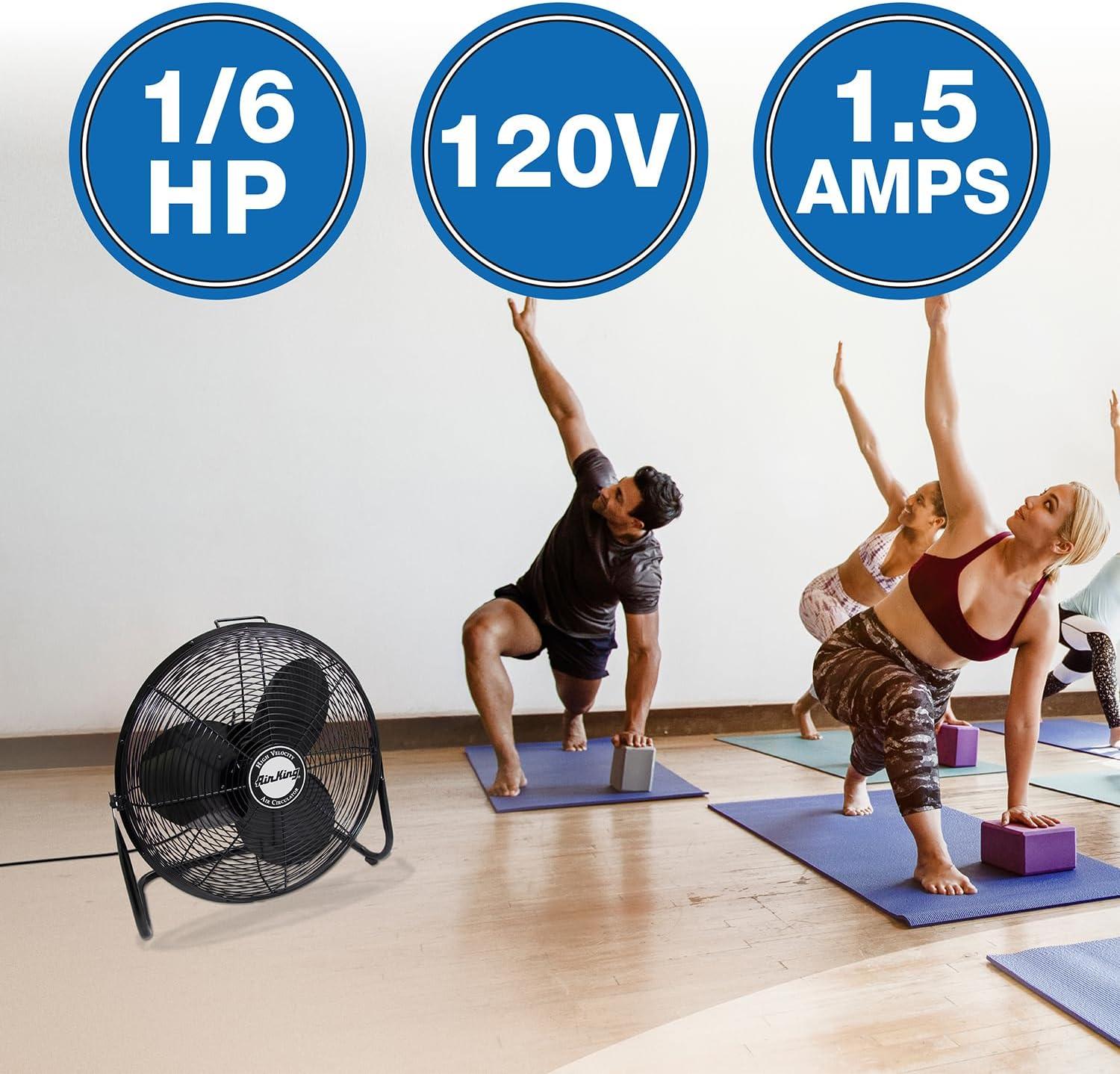 Air King 3-Speed Indoor Industrial Open Motor Pivoting Floor Fan | Wayfair