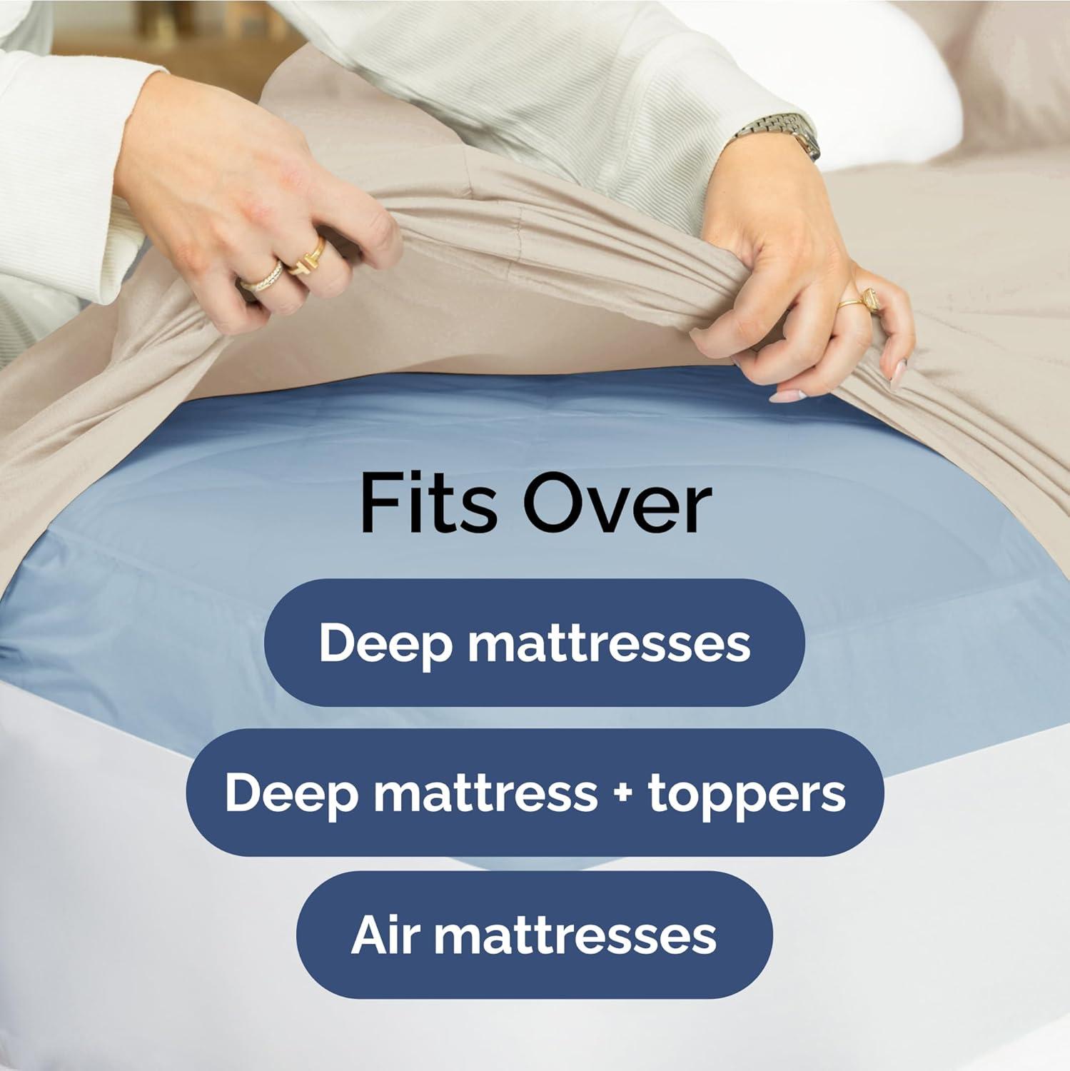 CGK Linens Extra Deep Pocket luxury Sheet Set - Solid Ultra Soft & Cooling Sheet Sets