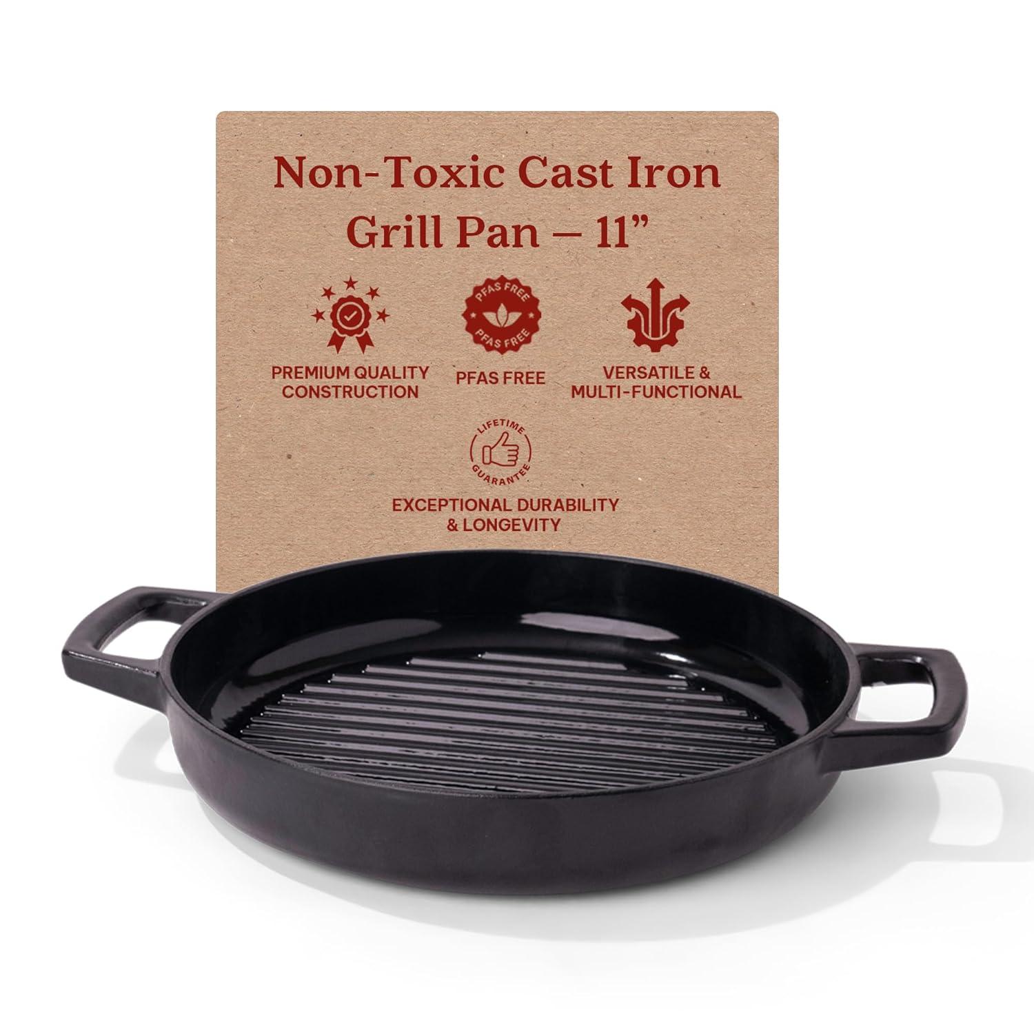 Alva Alva Nori 11" Premium Enameled Cast Iron Grill Pan