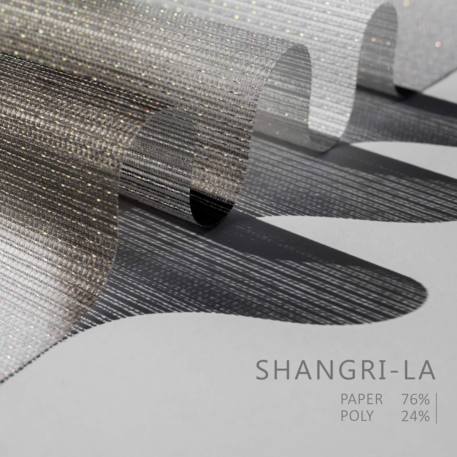 GoDear Design 4-Panel Single Rail 23-in Slat Width 86-in x 96-in Cordless Shangri-La Fabric Sheer Vertical blinds