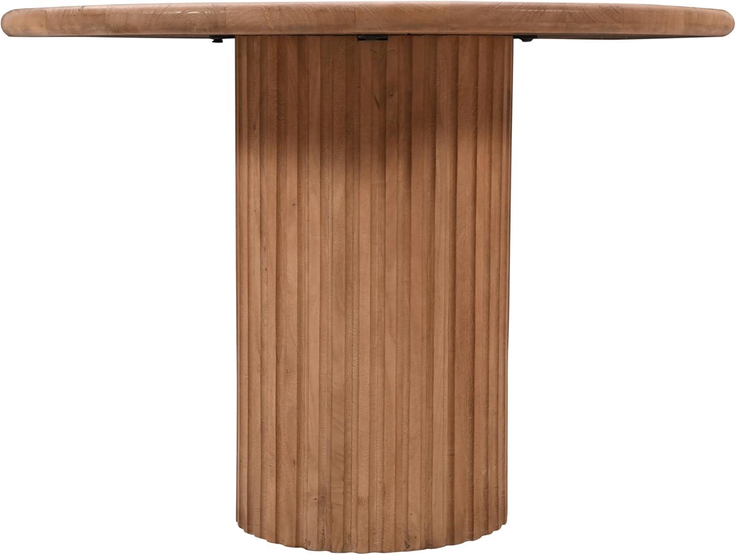 Wade Logan® Chellapah Solid Wood 84" Mid-Century Modern Fluted Double Pedestal Dining Table
