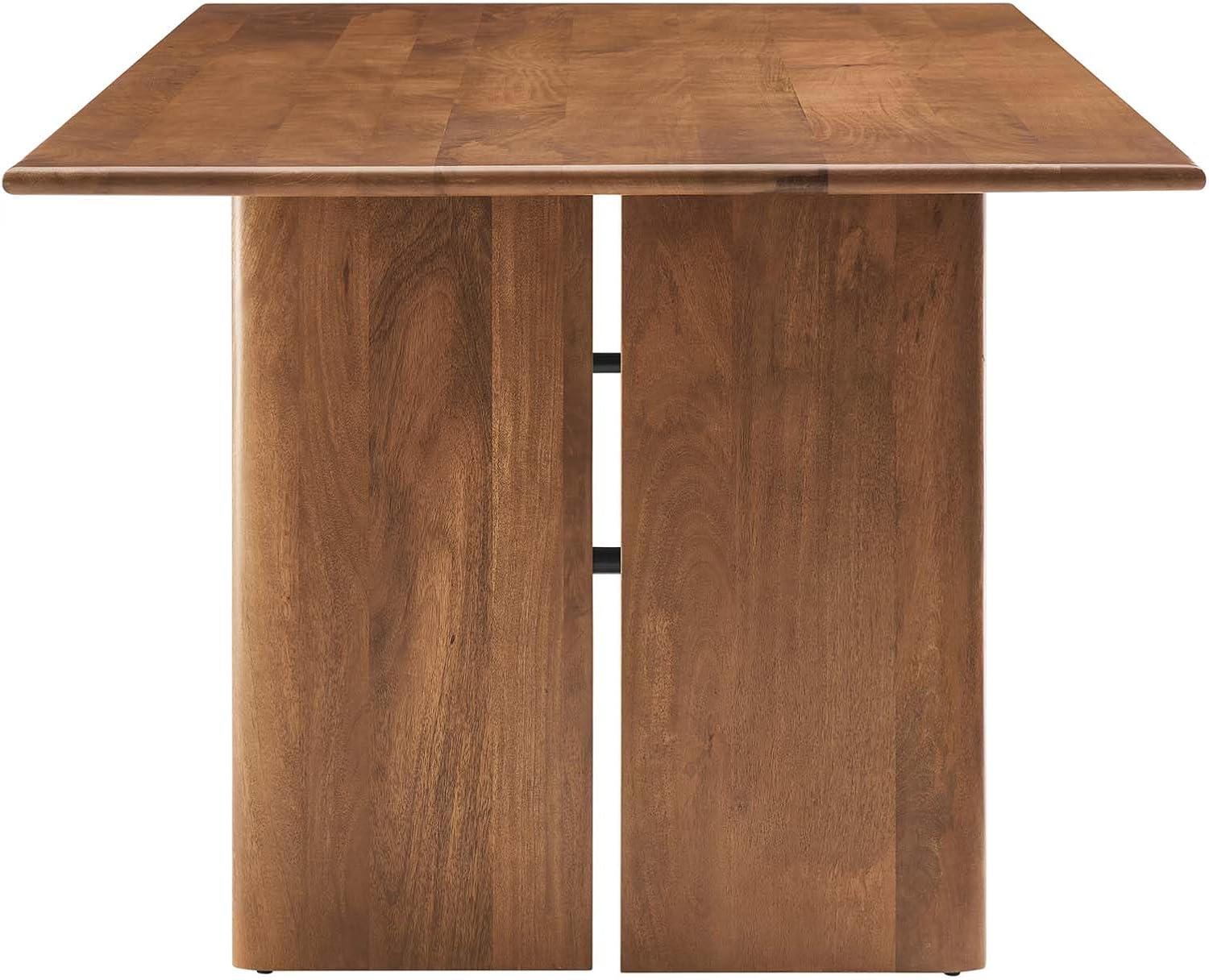 Modway Amistad 86" Rectangular Modern Wood Dining Table in Walnut