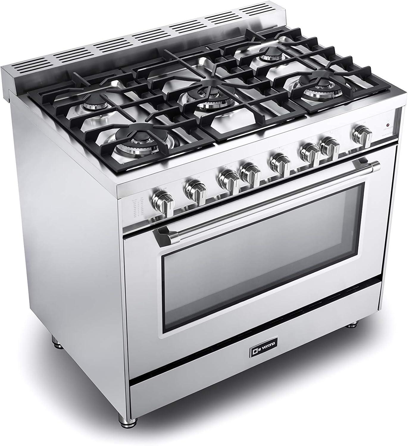 VERONA VDFSGG365SS  PROFESSIONAL GAS RANGE Red