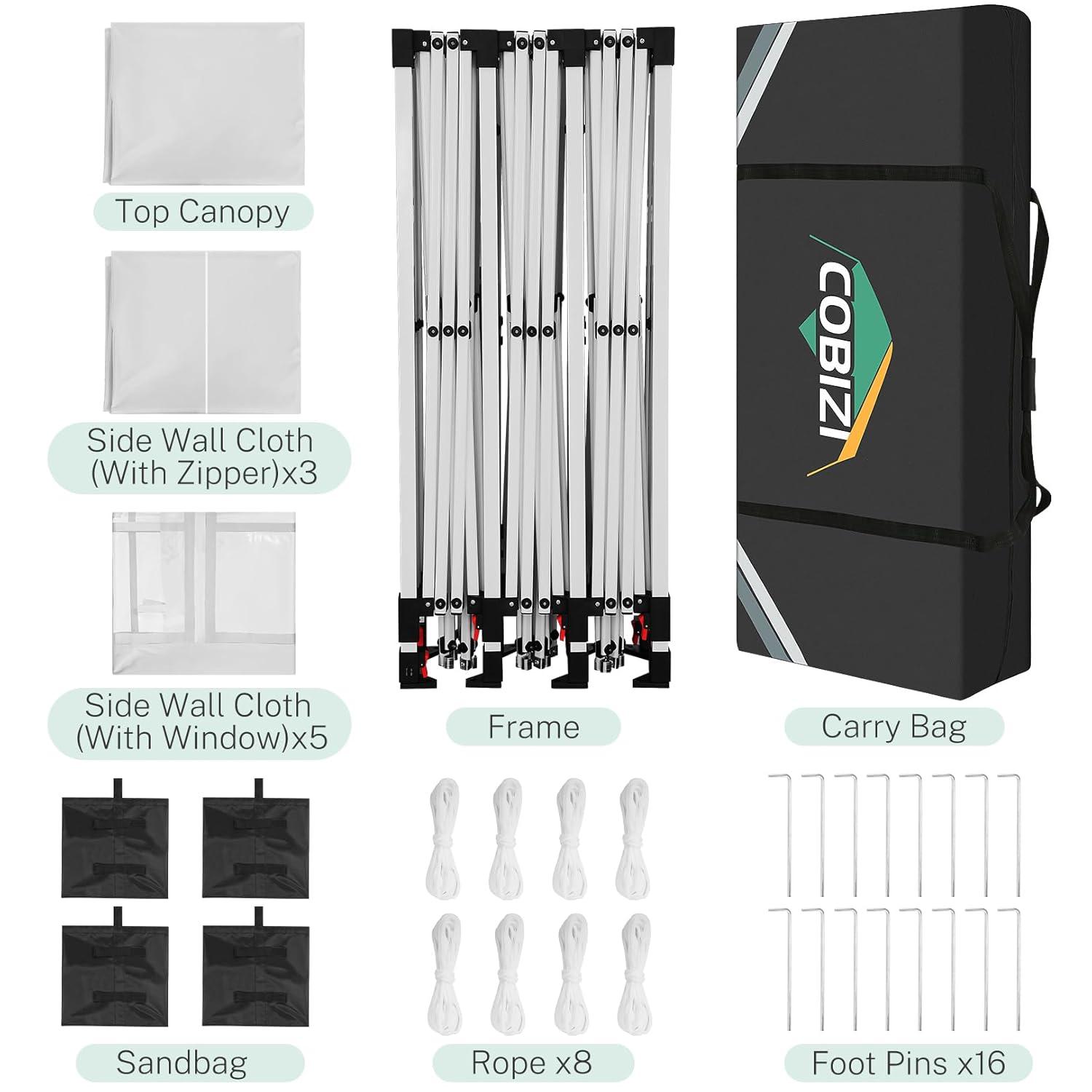 Ktaxon 10' X 30' Canopy Tent with 8 Side Walls for Party Wedding Camping and BBQ