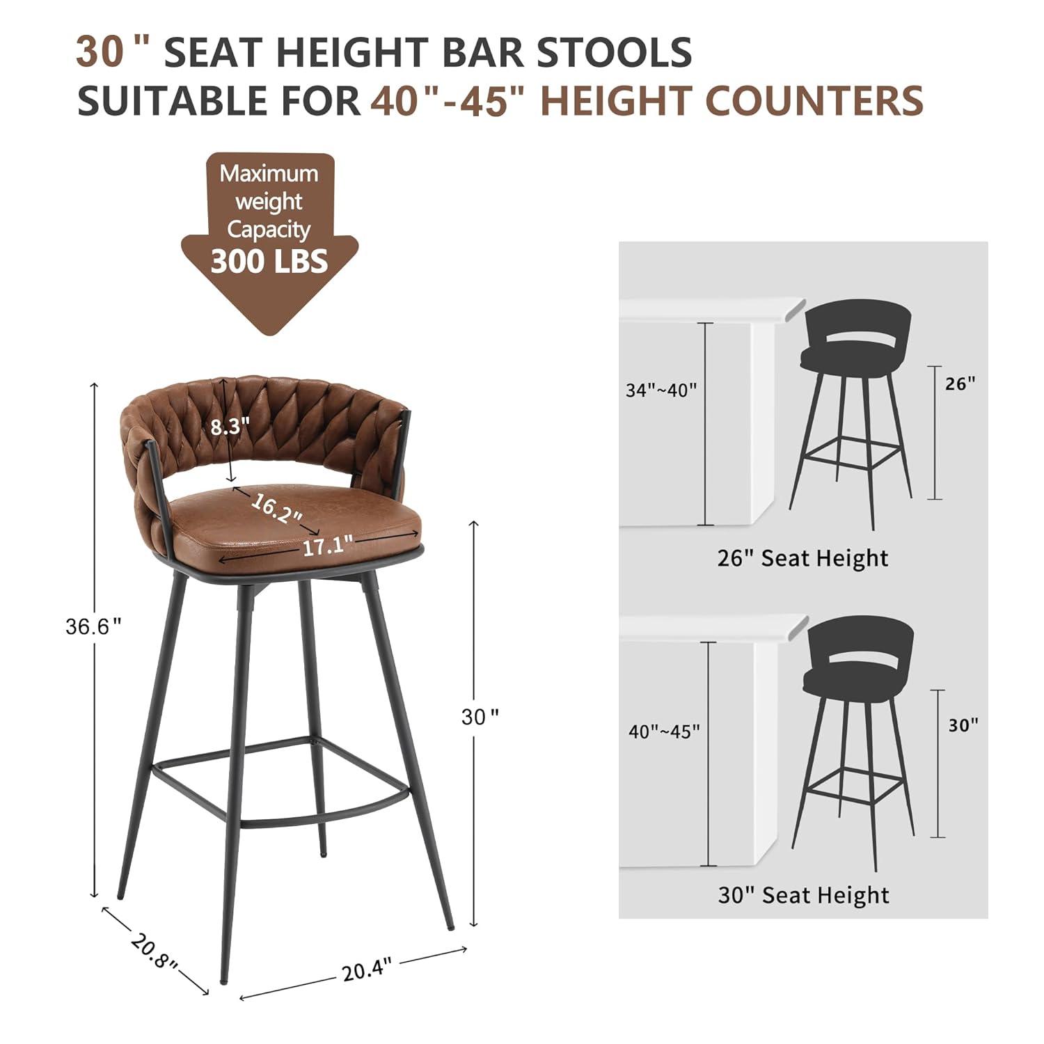 Corrigan Studio® Kymberlynn Swivel Upholstered Low Back Bar & Counter Stool With Metal Frame (Set of 2)
