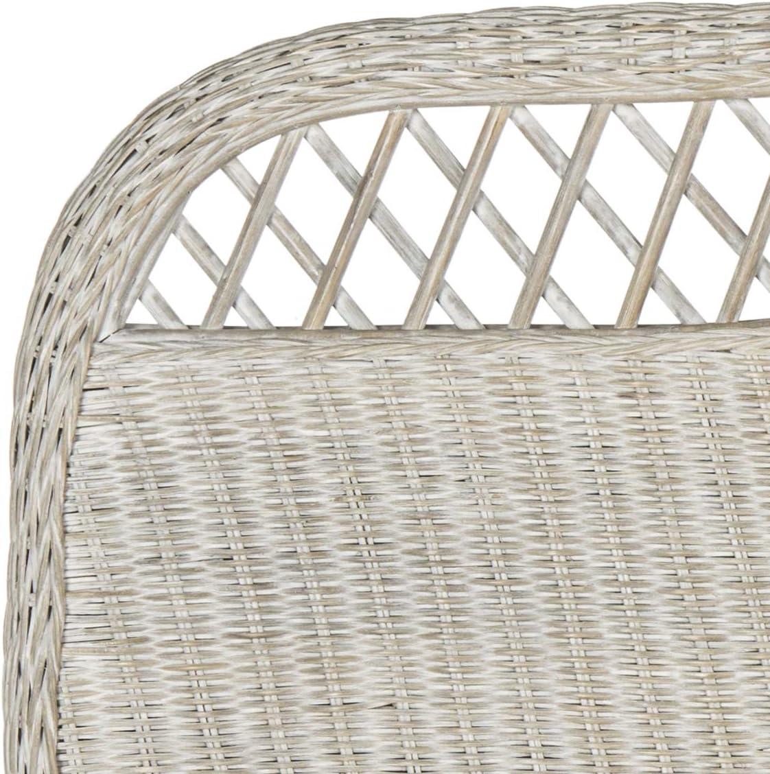 SAFAVIEH Sephina Rustic Coastal Rattan Headboard, Full, Antique Grey