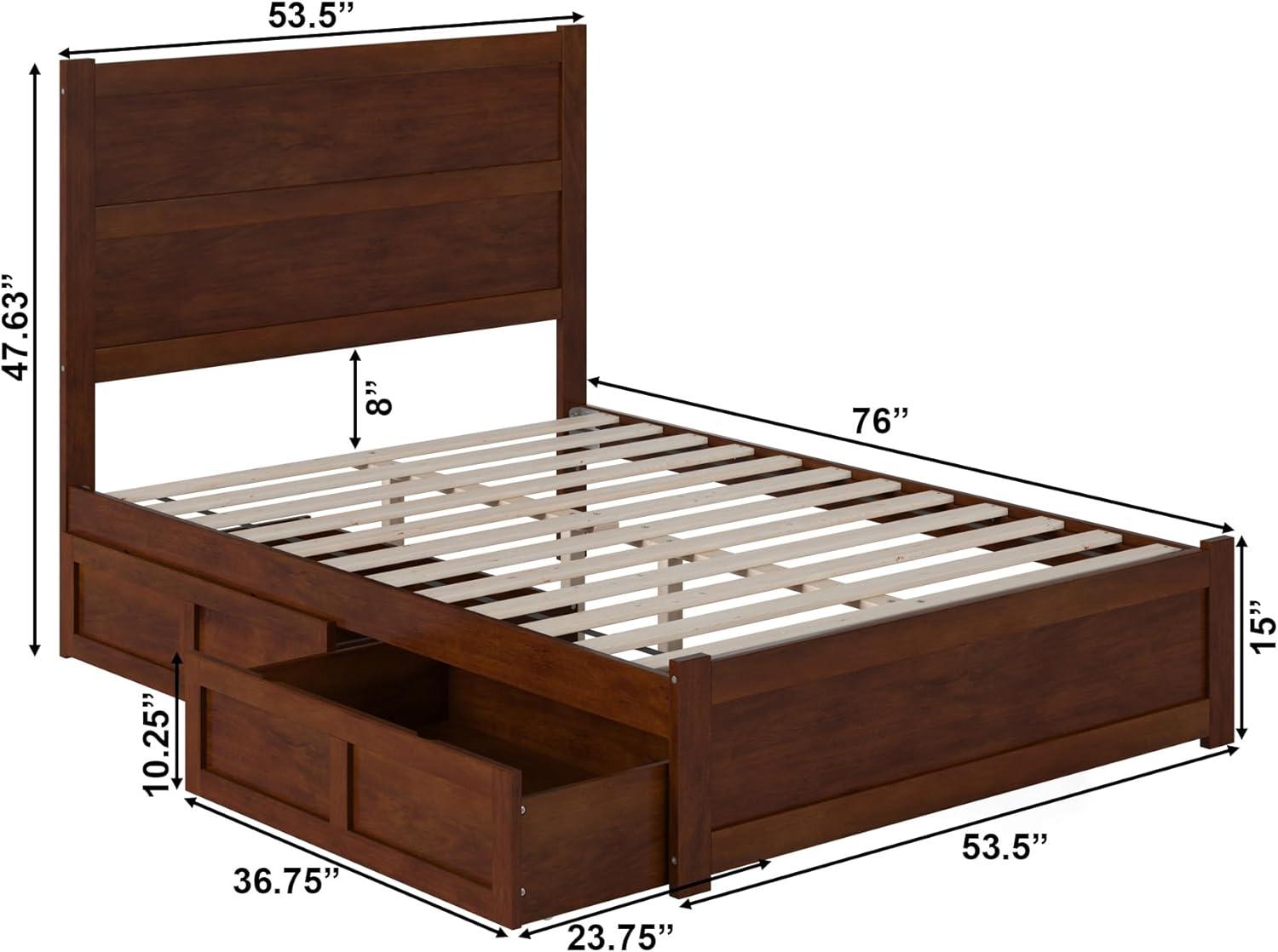 Noho Bed with Footboard and 2 Drawers - AFI