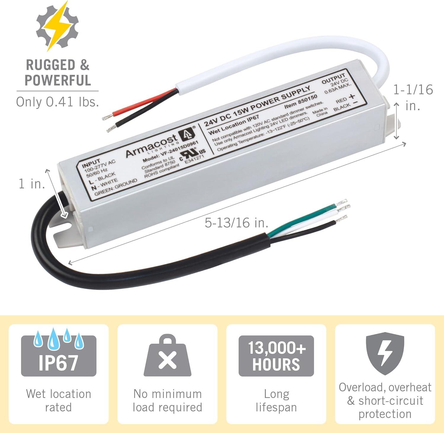 Standard Indoor/Outdoor LED Driver 24V DC, Electronic Transformer