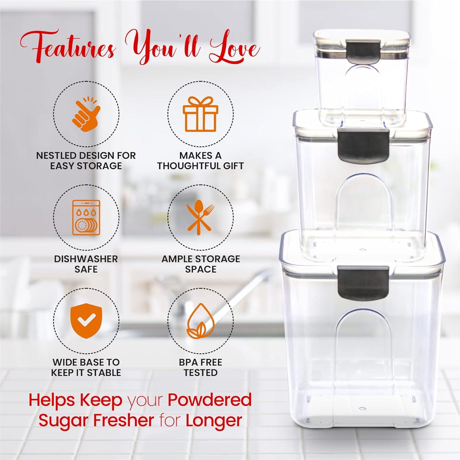 Clear BPA-Free 3-Piece Airtight Food Storage Container Set