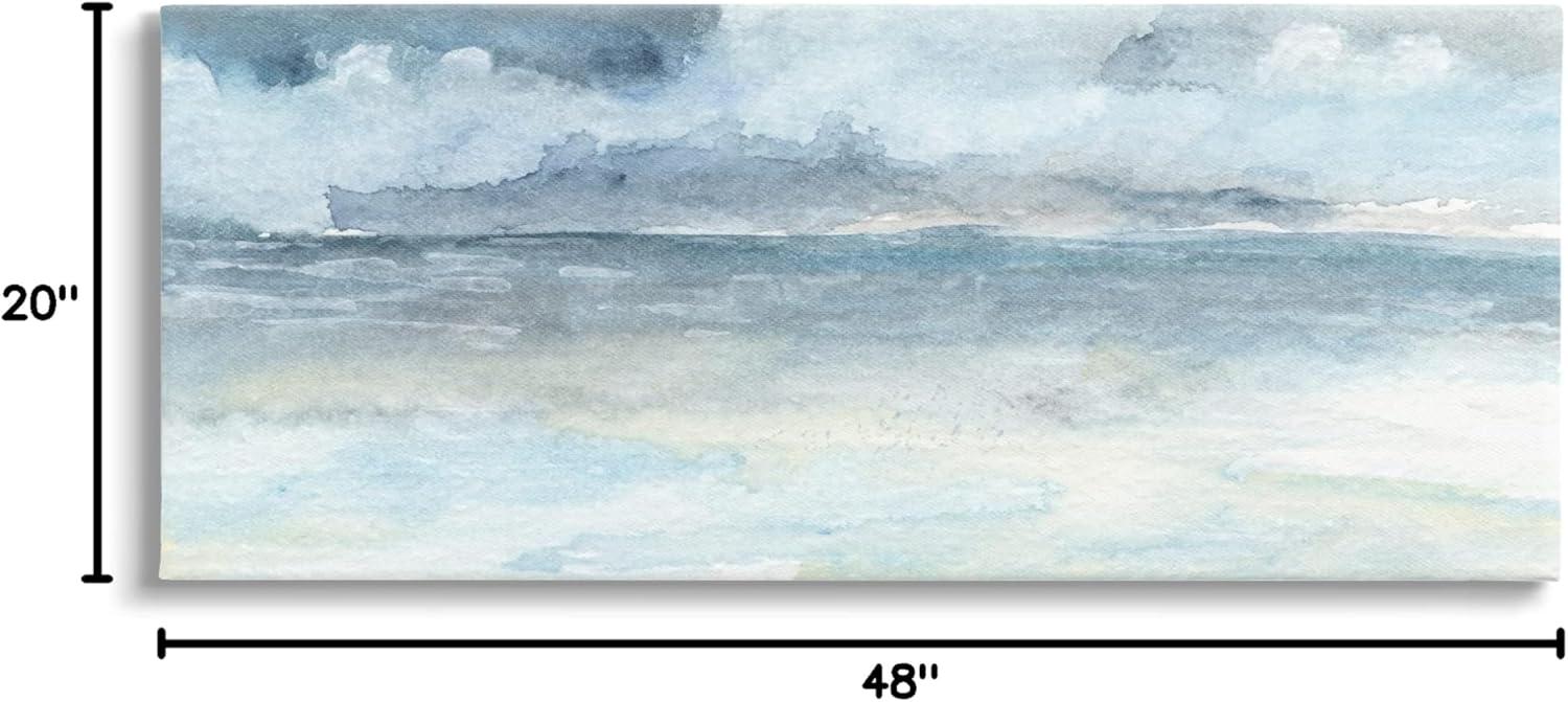 Stupell Industries Abstract Cloudy Ocean Waves Gallery Wrapped Canvas Wall Art