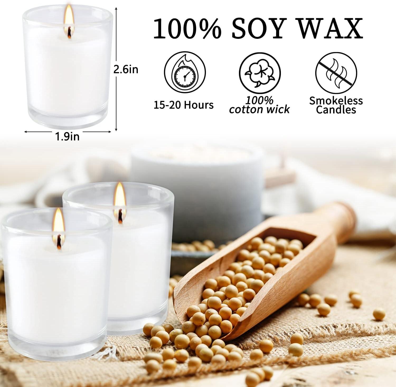 The Party Aisle™ Stonebriar Unscented Votive Candle with Glass Holder (Set of 48)