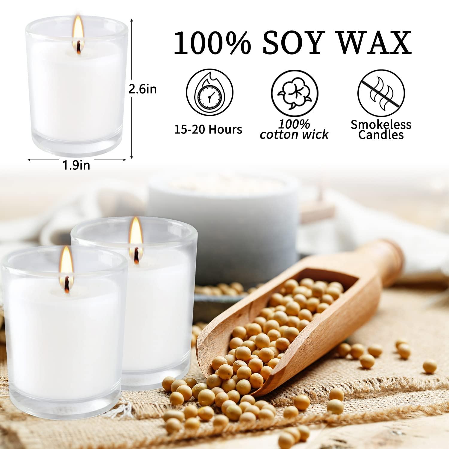 The Party Aisle™ Stonebriar Unscented Votive Candle with Glass Holder (Set of 48)