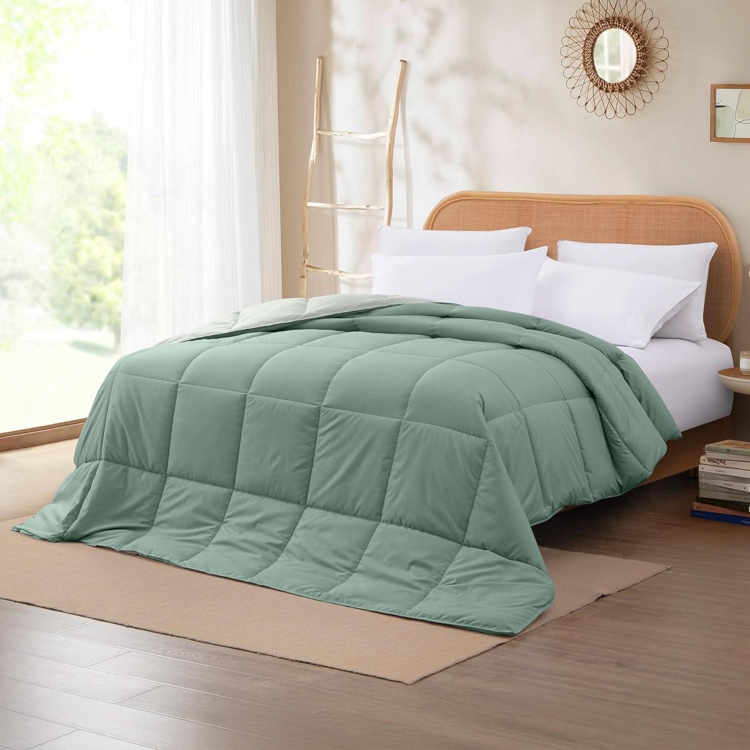 Modern Threads Modern Threads Sanctuary by PCT Down Alternative Microfiber Quilted Reversible Comforter & Duvet Insert - Soft, Comfortable Alternative to Goose Down - Bedding for All Seasons
