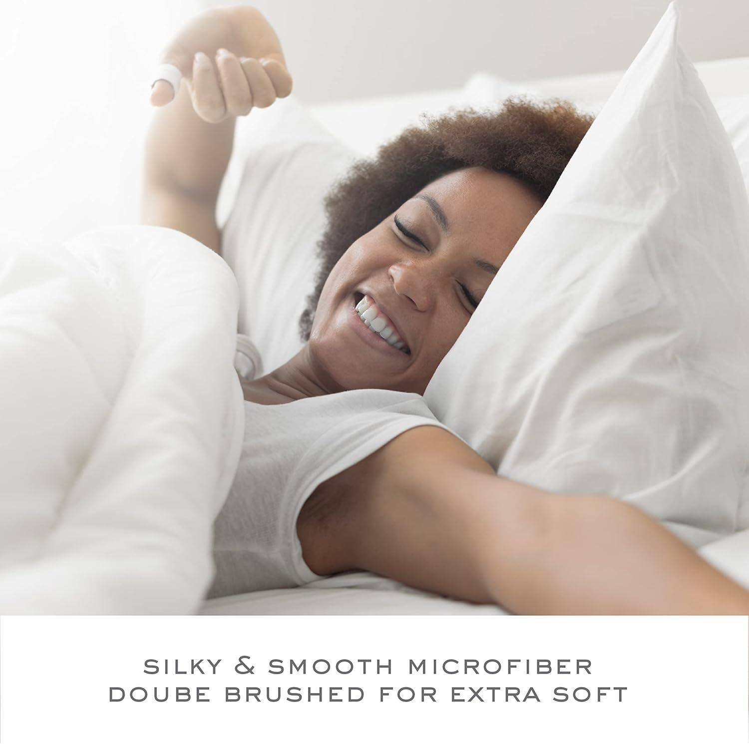 Twin Red Floral Deep Pocket Microfiber Bedding Set