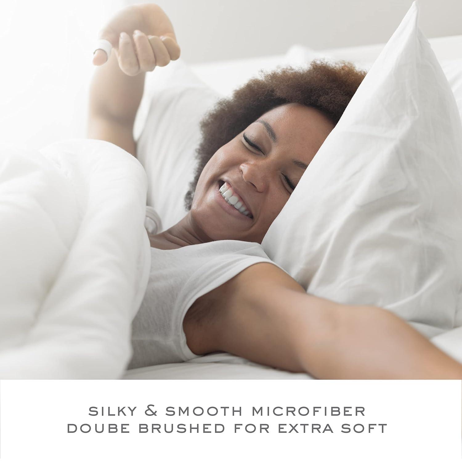 Twin Red Floral Deep Pocket Microfiber Bedding Set