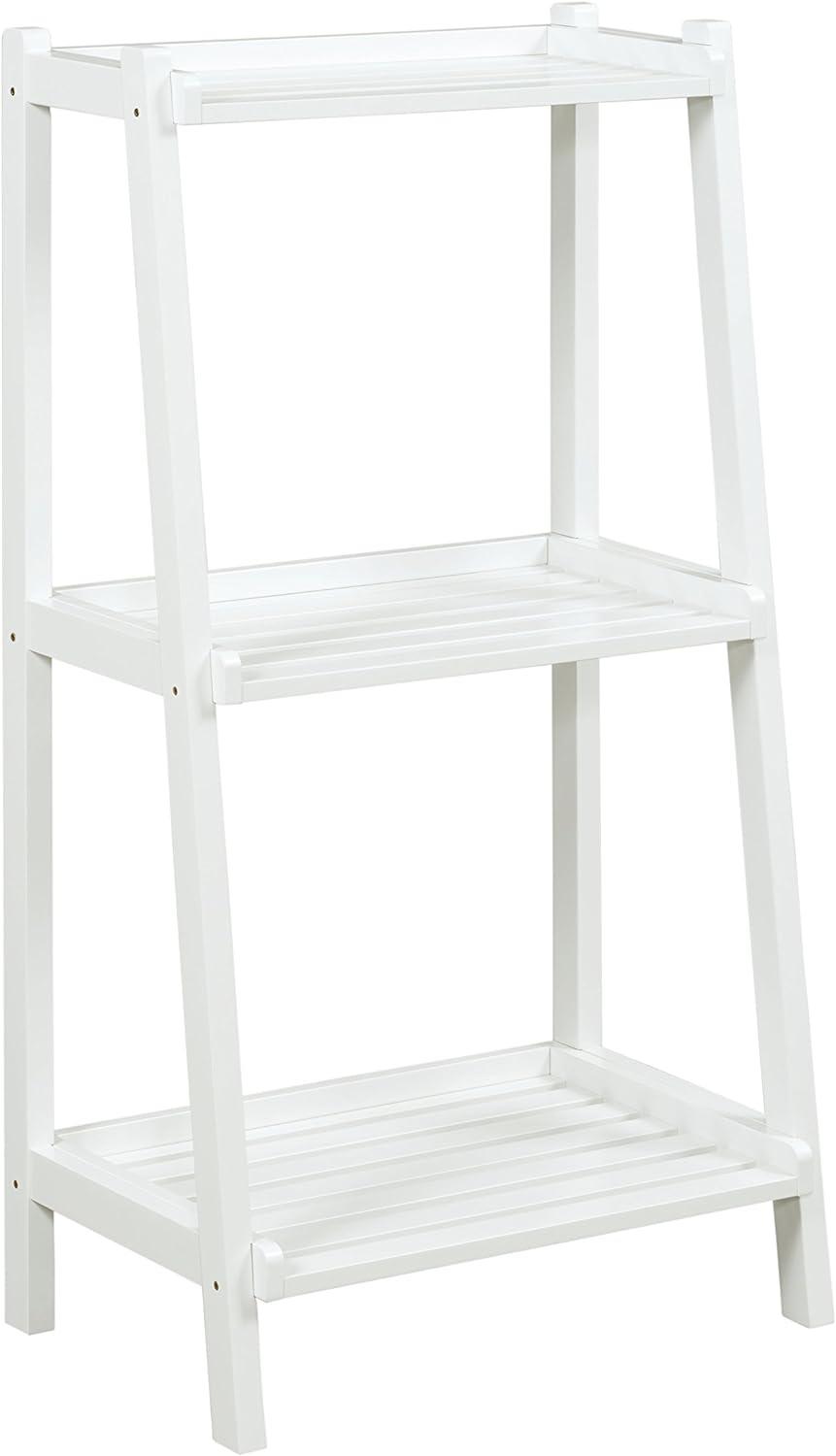Birchwood Transitional 3-Tier White Ladder Bookshelf