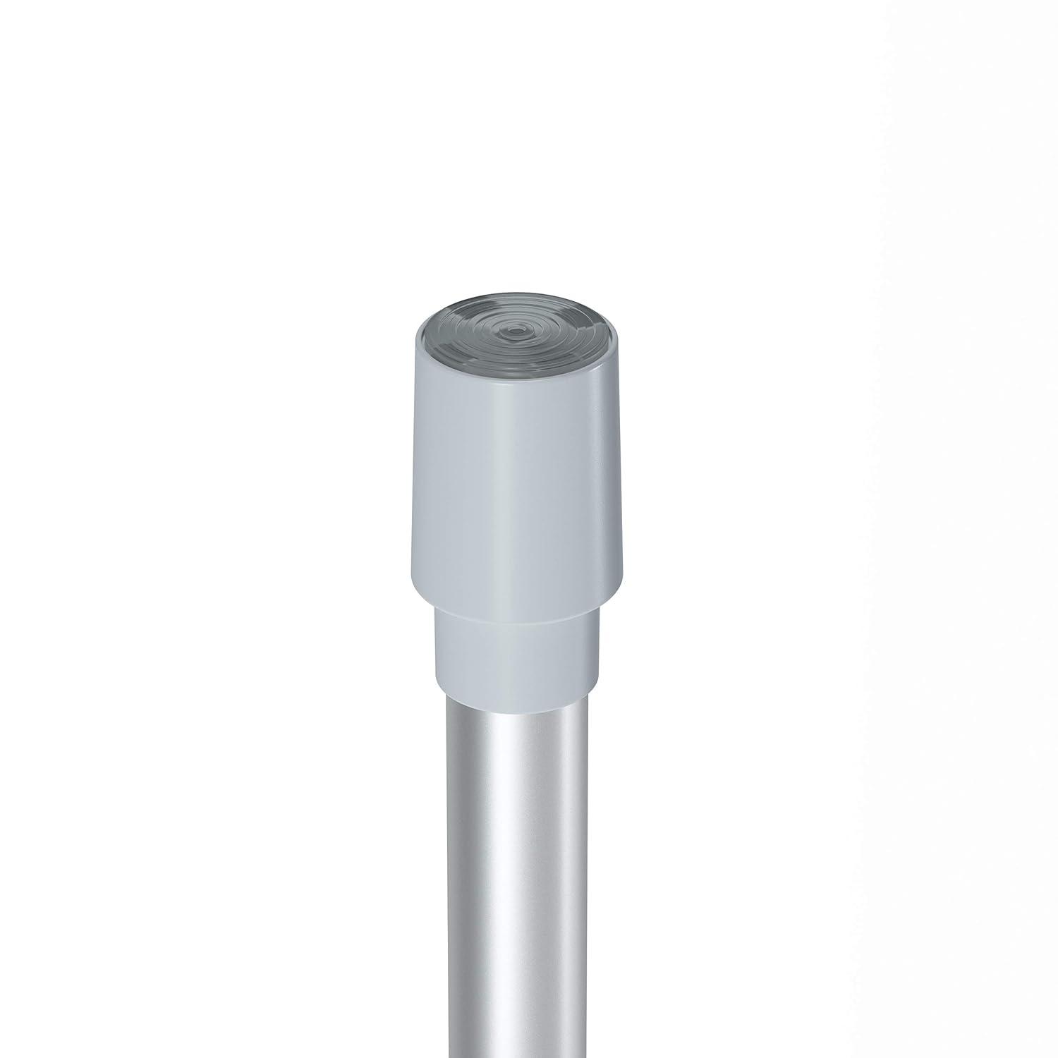 36"-66" Umbra Anywhere Curtain Rod Nickel Finish: Adjustable Tension Rod, Metal, Smooth Surface, Silver