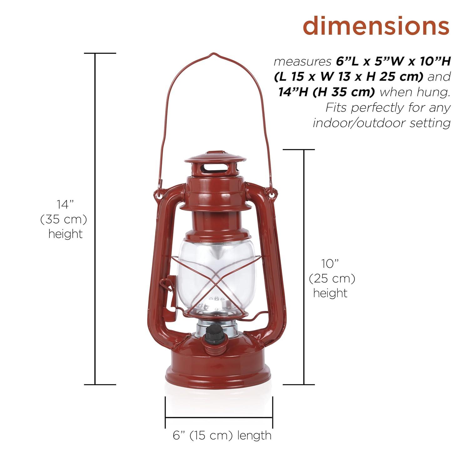 Alpine 10'' Battery Powered Integrated LED Outdoor Lantern