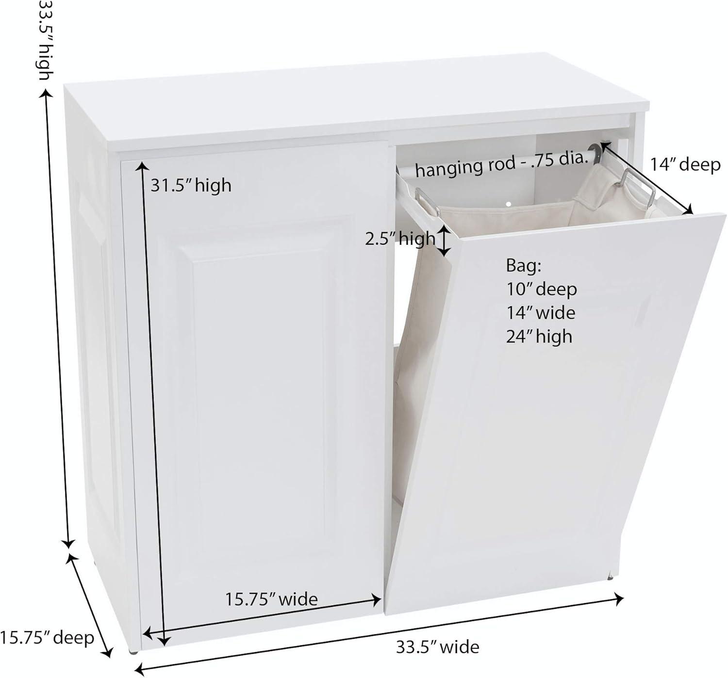 Three Posts™ Metal Cabinet Laundry Hamper with Handles