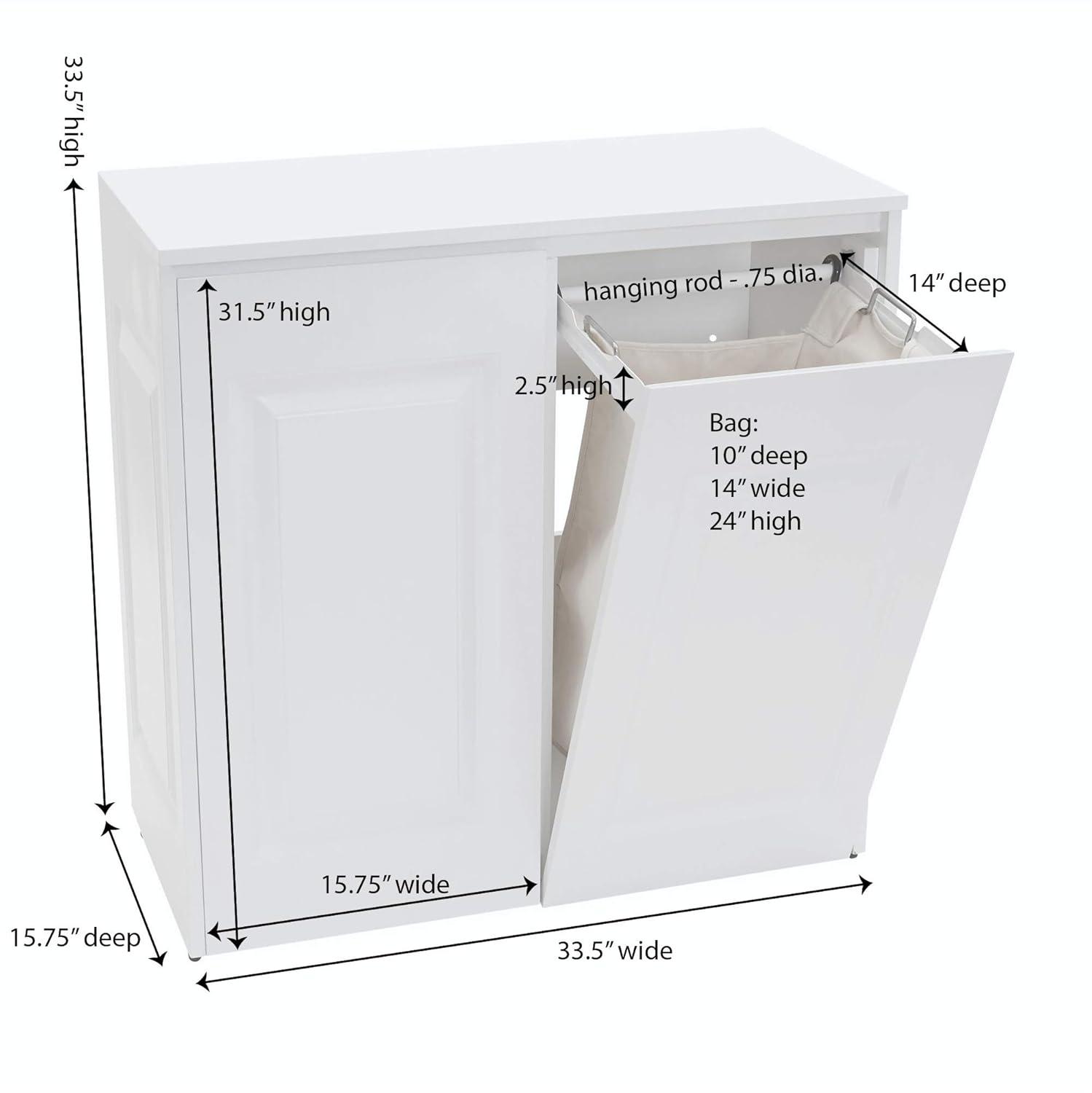 Three Posts™ Metal Cabinet Laundry Hamper with Handles