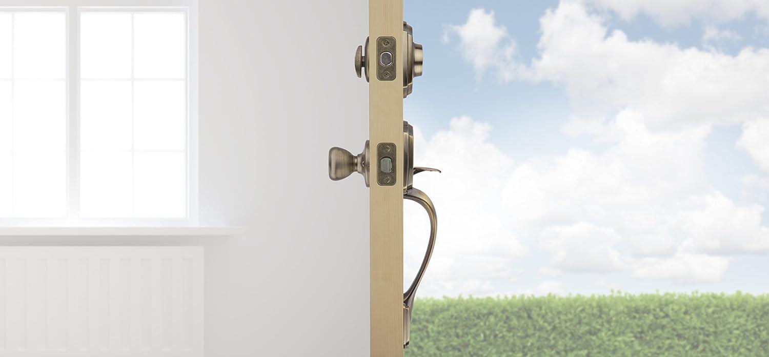 Kwikset Handleset with Deadbolt and Door Two Piece and Rosette