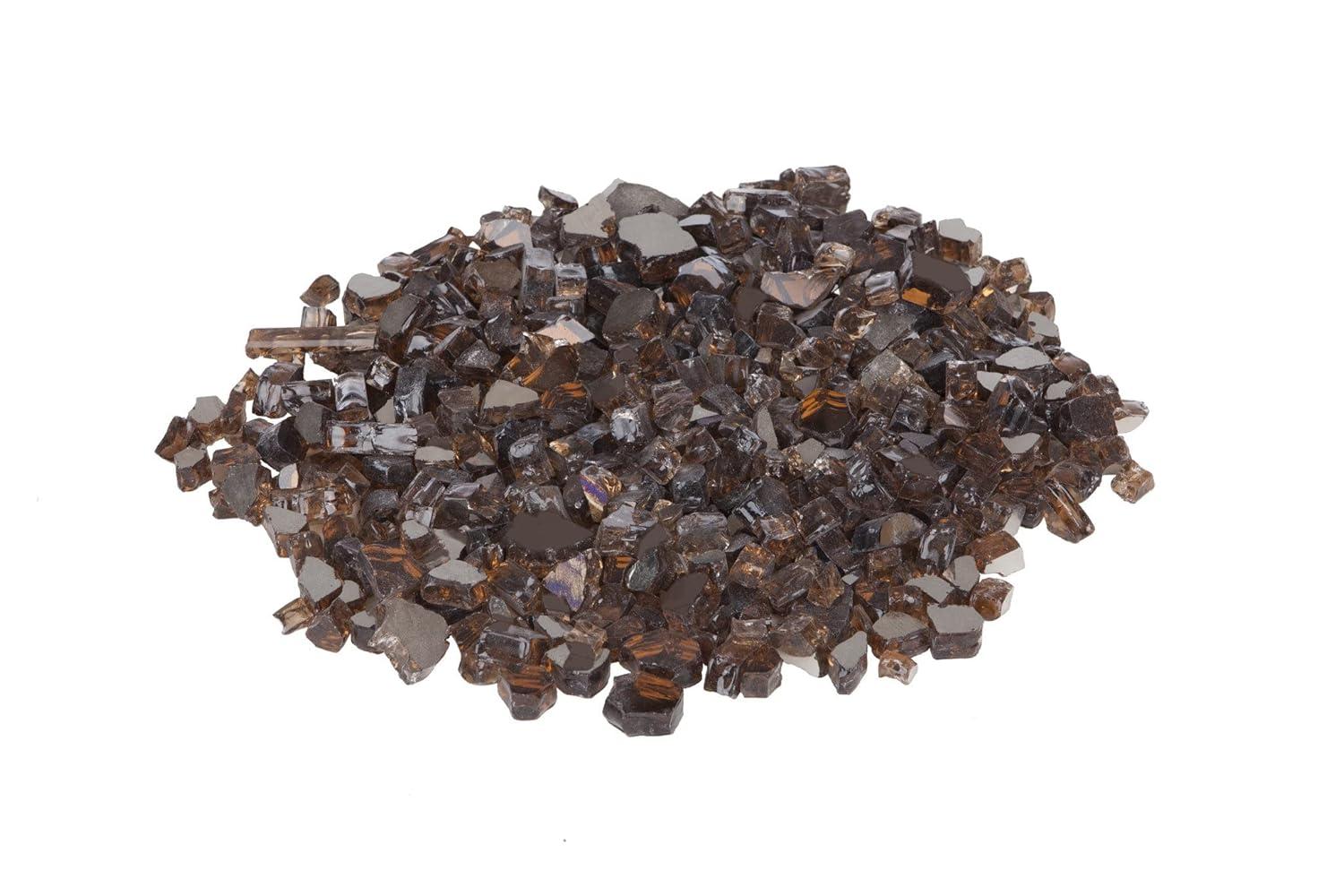 Fire Sense Fire Sense Premium Sparkling Reflective Tempered Fire Glass for Fire Pits Easy to Install-10 Lbs Crystal Clear